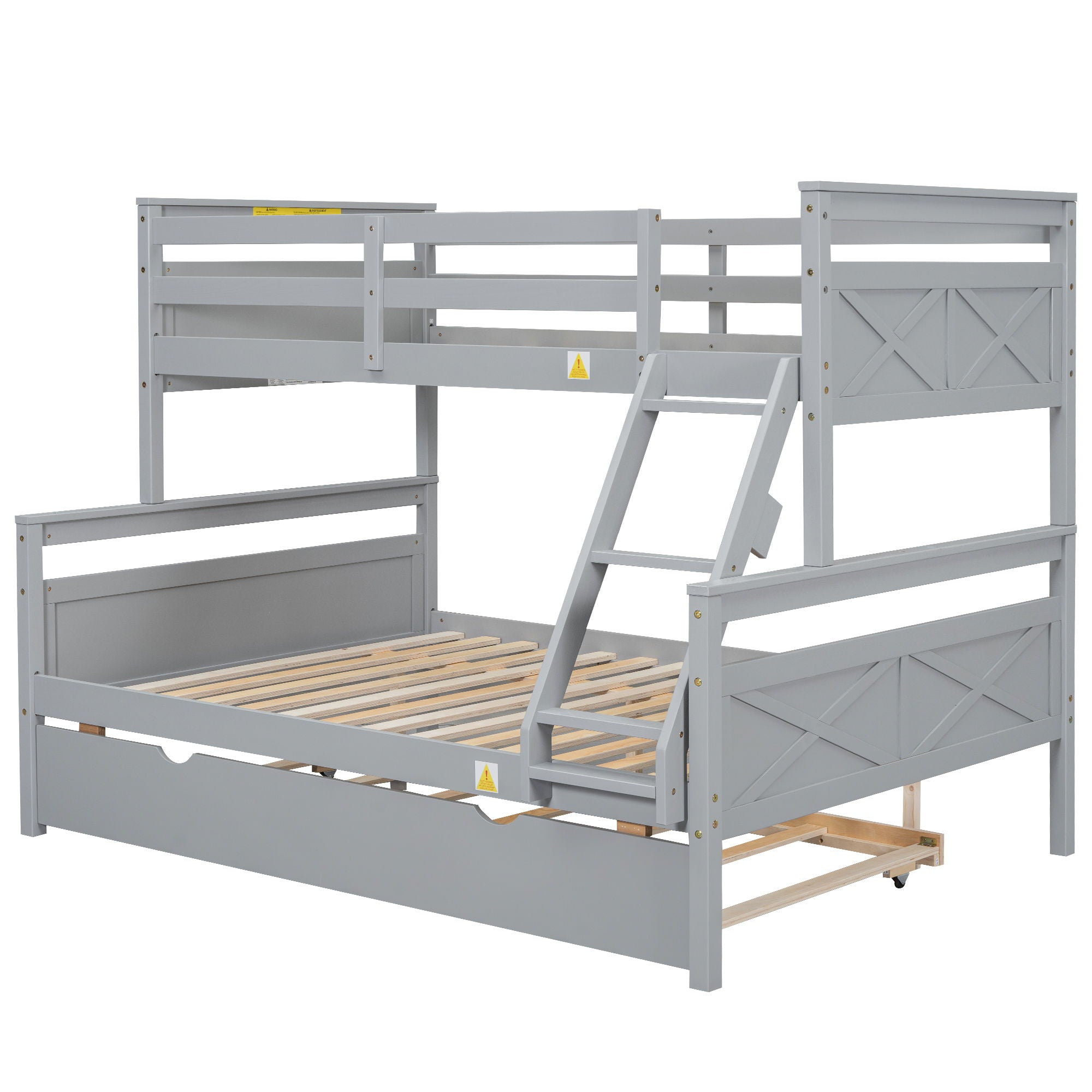 Bunk Bed With Ladder And Safety Guardrail