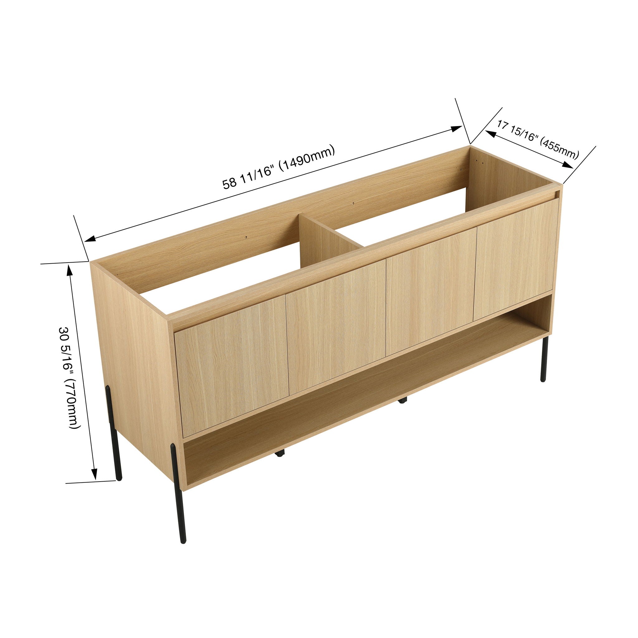 Freestanding Bathroom Vanity & Soft Close Cabinet Doors
