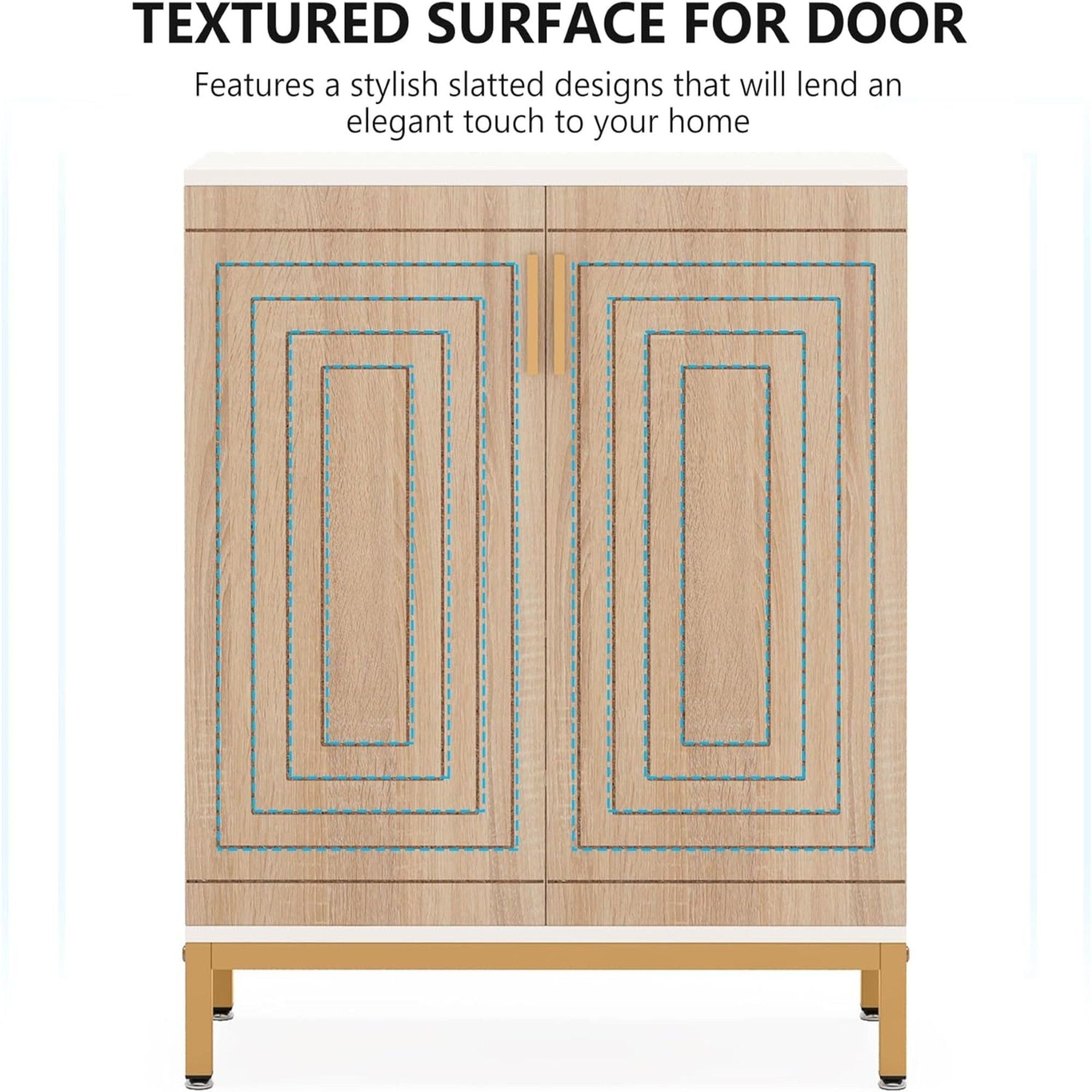 Shoe Cabinet With Doors, 5 Tiers Shoe Storage Organizer