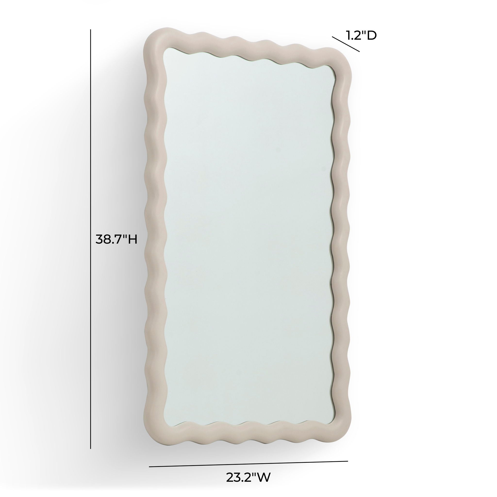 Faire - Squiggle Wall Mirror - Cream