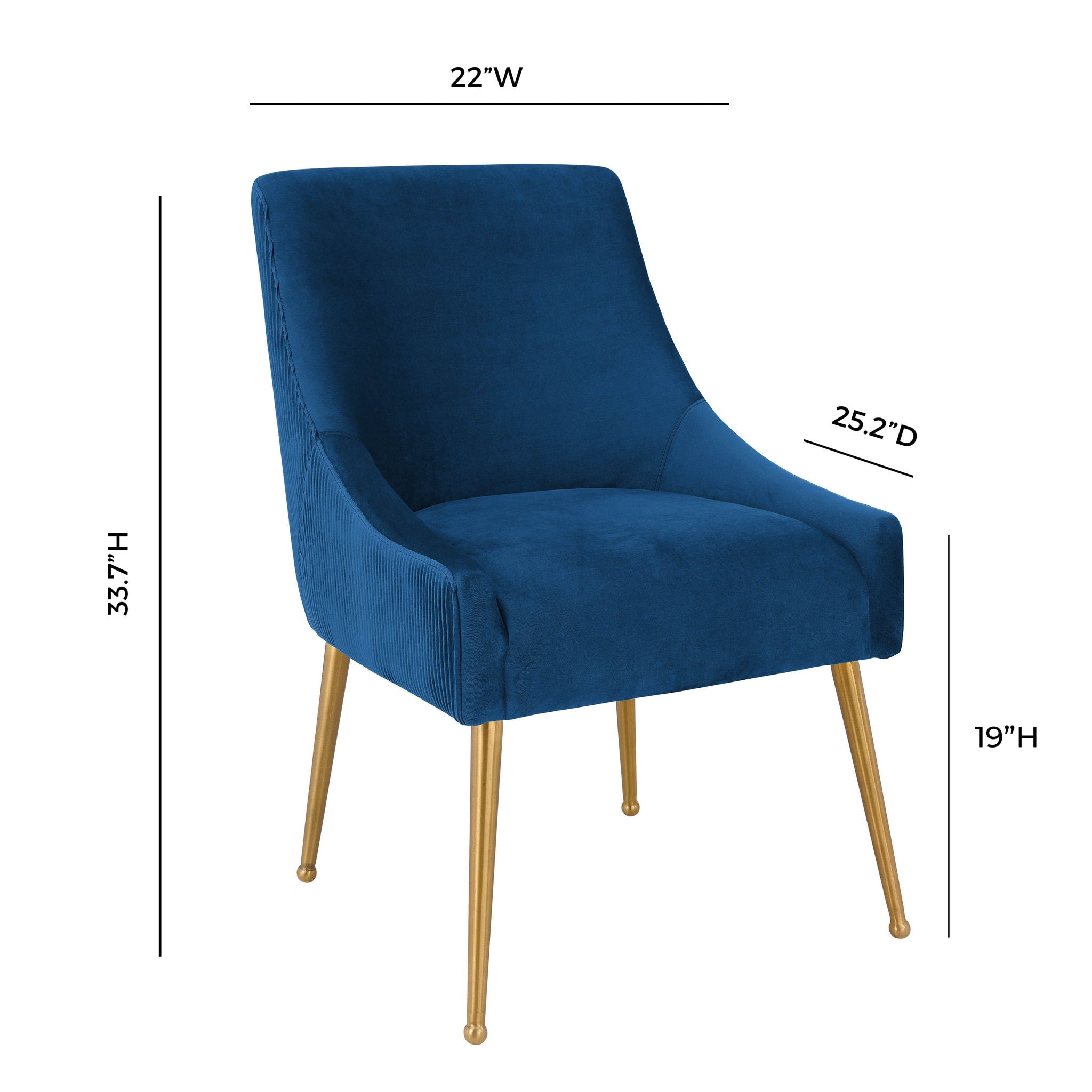 Beatrix - Pleated Velvet Side Chair