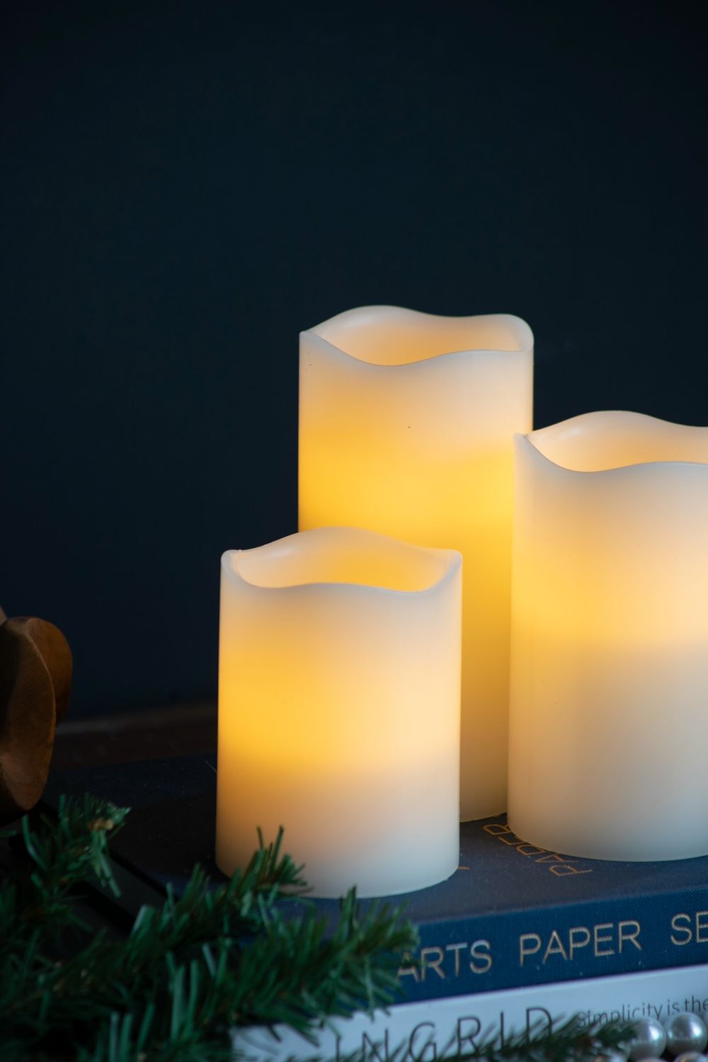 LED Candles With Remote Timer (Set of 3) - Ivory - Best Buy Furniture