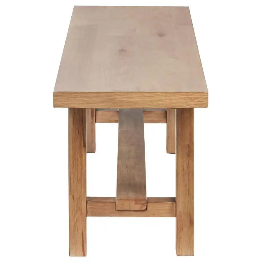 Middleton - Wood Backless Dining Bench Natural - Brown - Best Buy Furniture