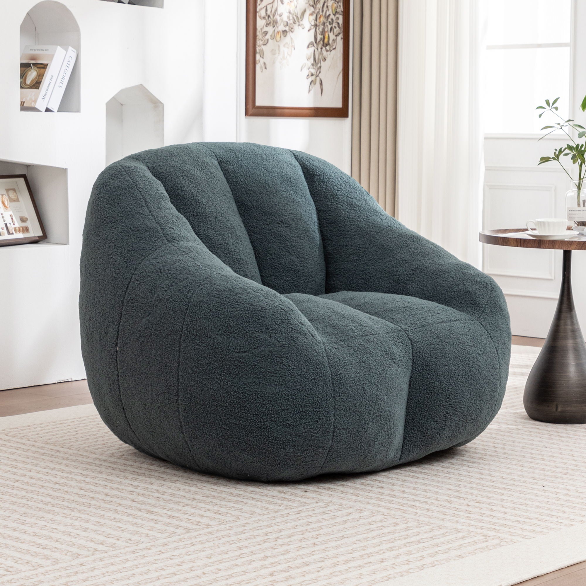 Comfy Bean Bag Chair With Memory Foam Filler, Tufted Soft - Best Buy Furniture