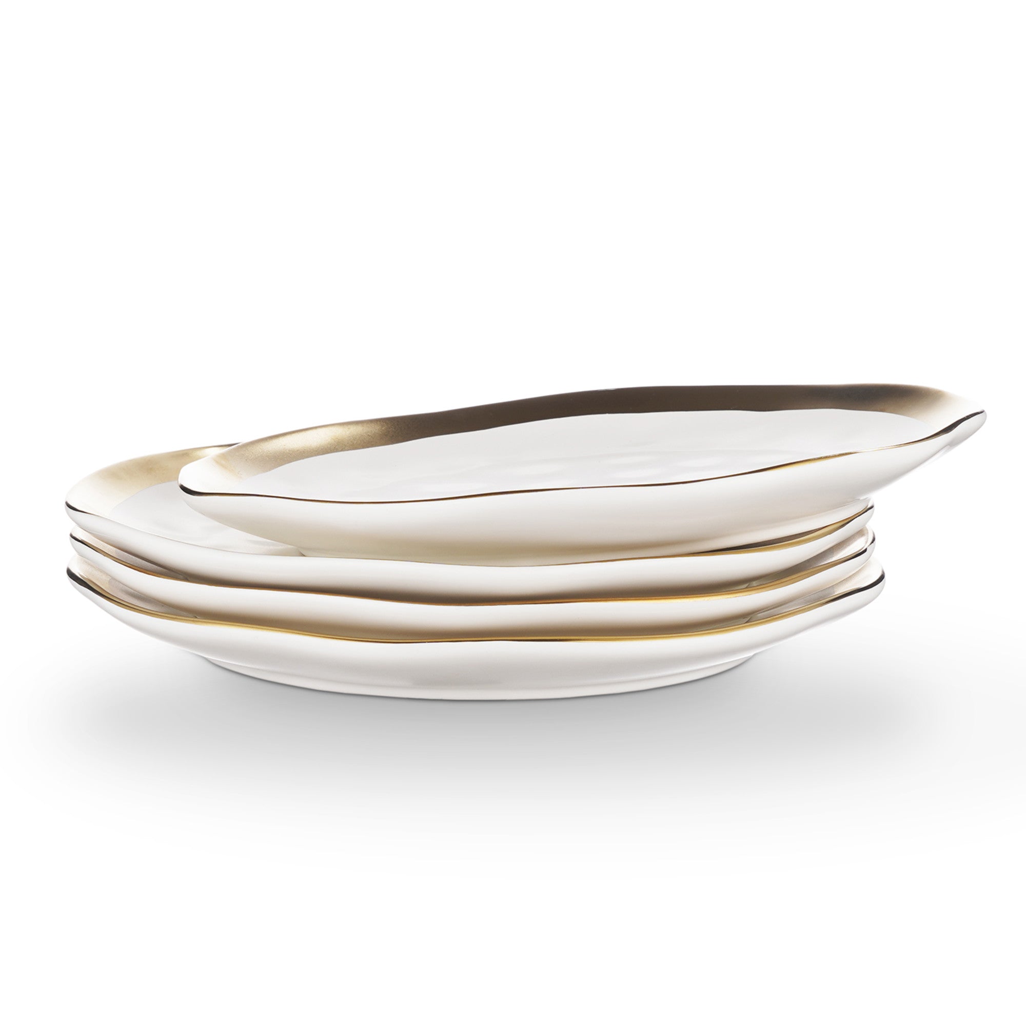 Florian Porcelain Salad Plate - White