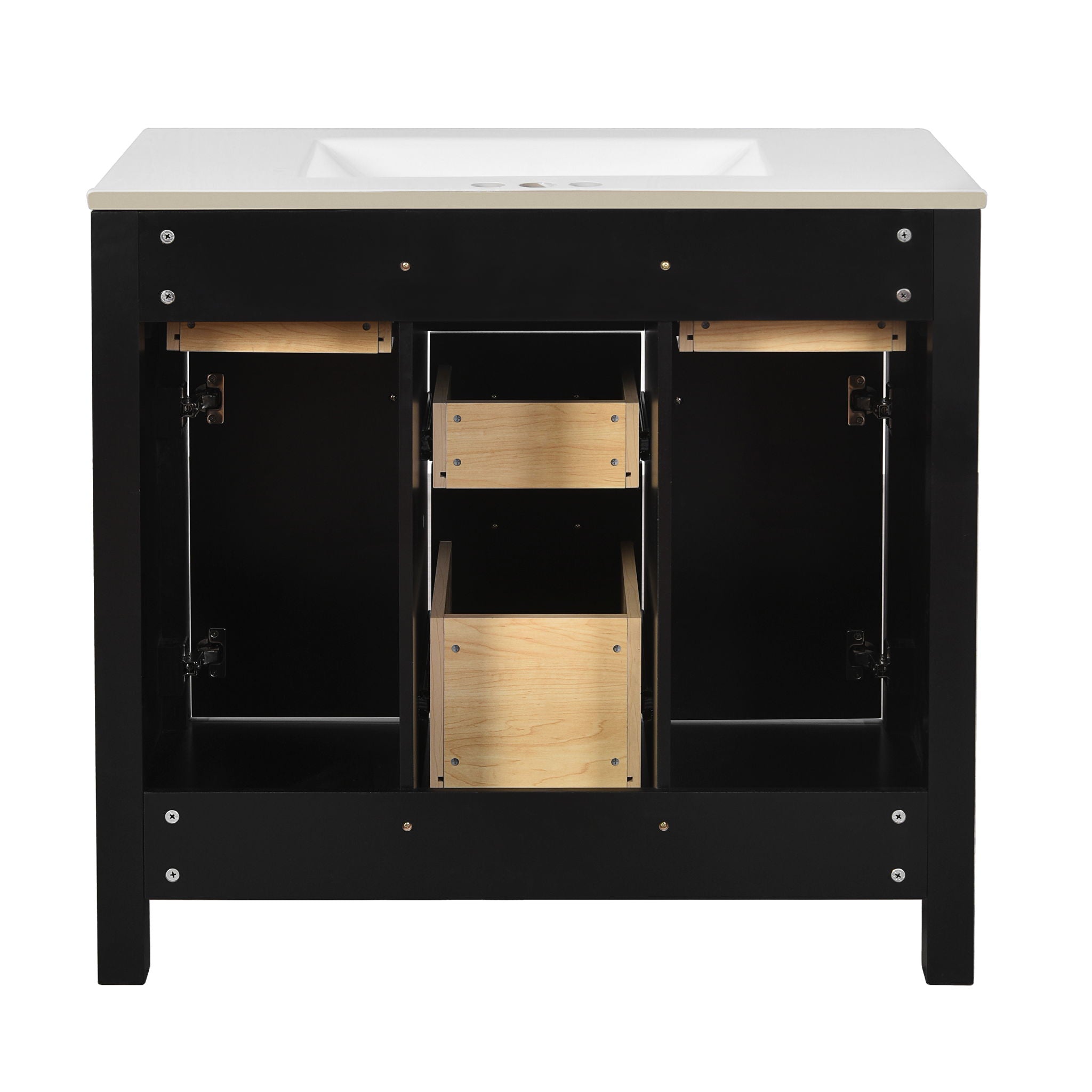 Bathroom Vanity With Sink Combo Set, Modern Bathroom Cabinet With 4 Drawers