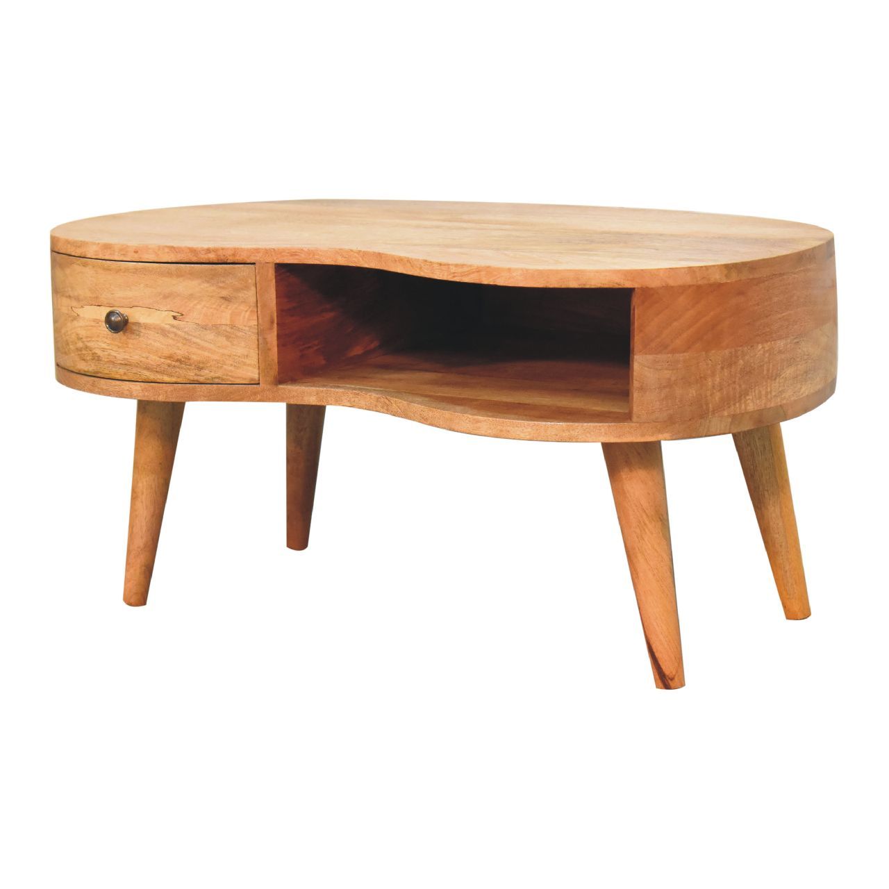 Wave Coffee Table With 1 Drawer