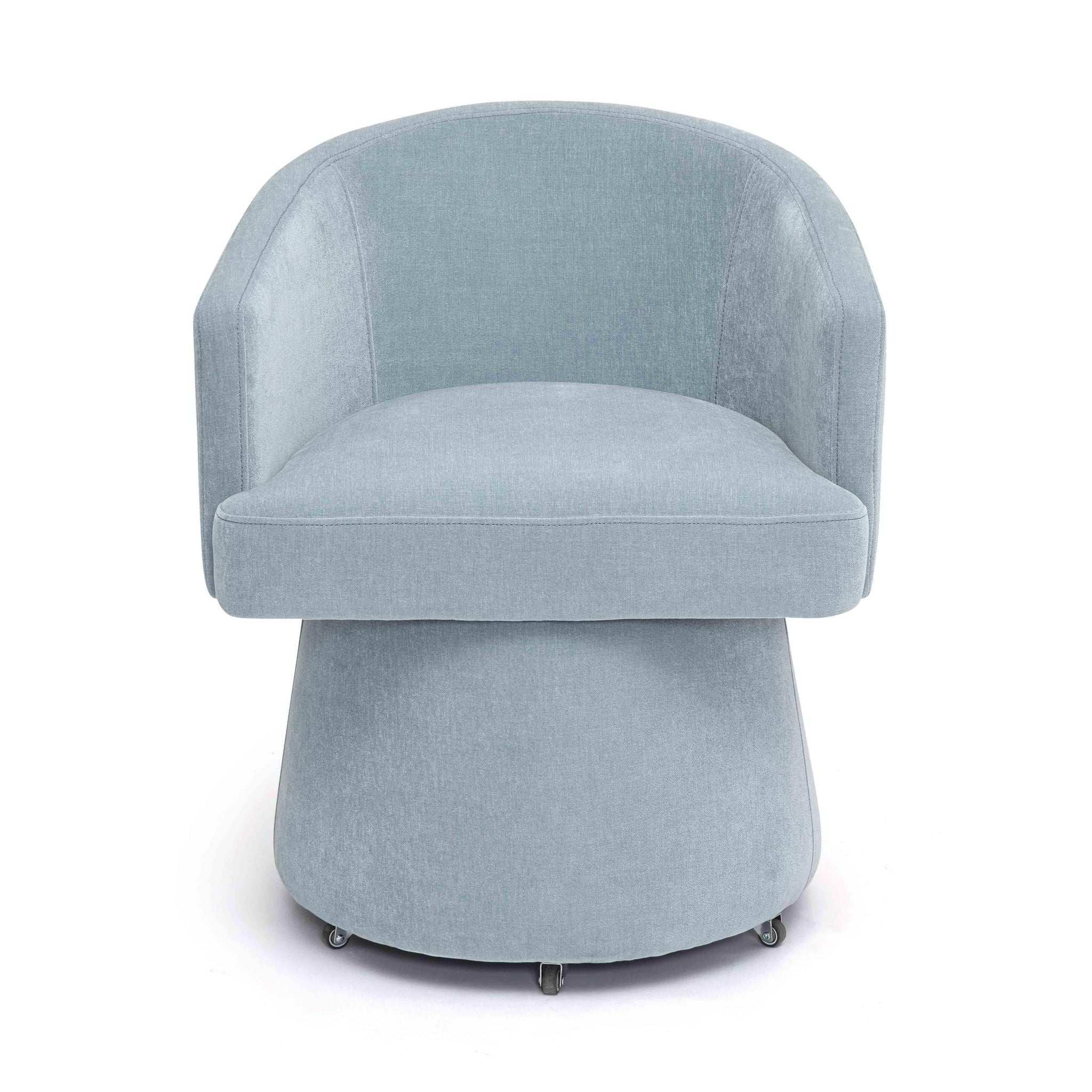 Kristen - Upcycled Chenille Rolling Desk Chair