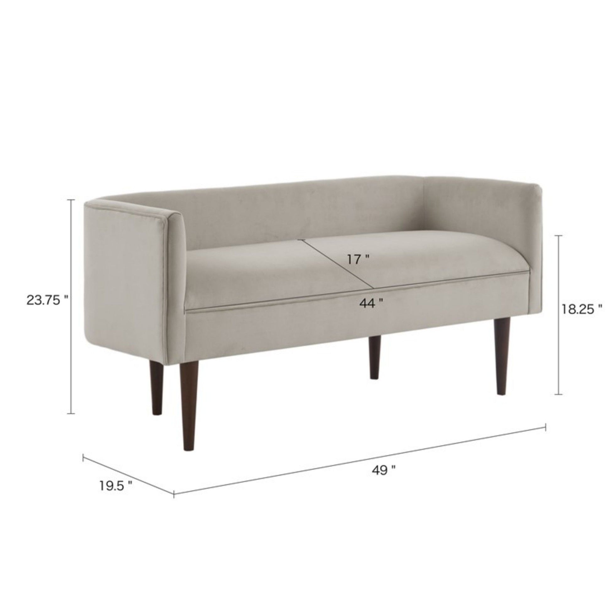 Farrah - Accent Bench With Low Back & Sides - Cream - Best Buy Furniture