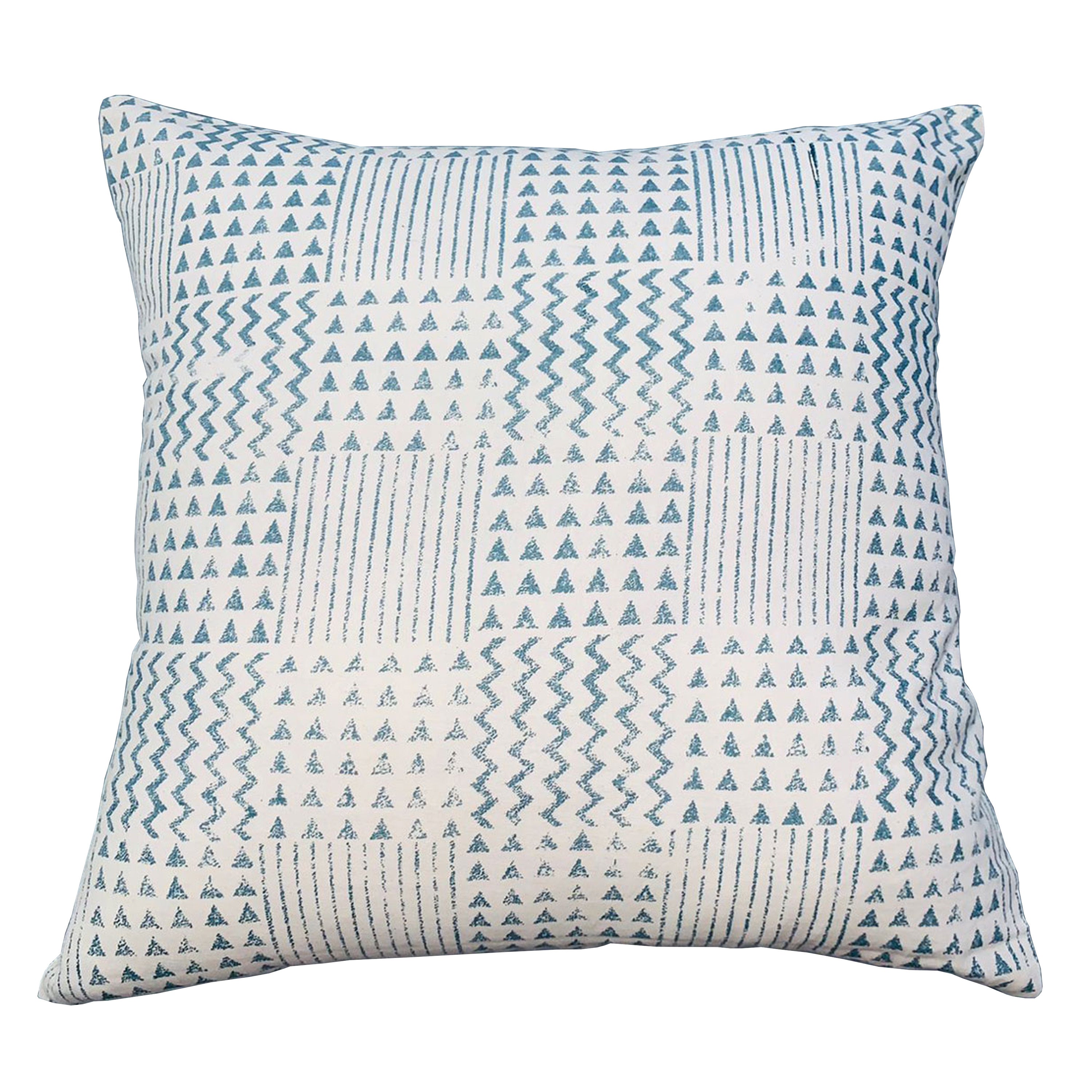 18-x-18-Handcrafted-Square-Cotton-Accent-Throw-Pillow,-Aztec-Minimalistic-Print,-Blue,-White-Throw-Pillows