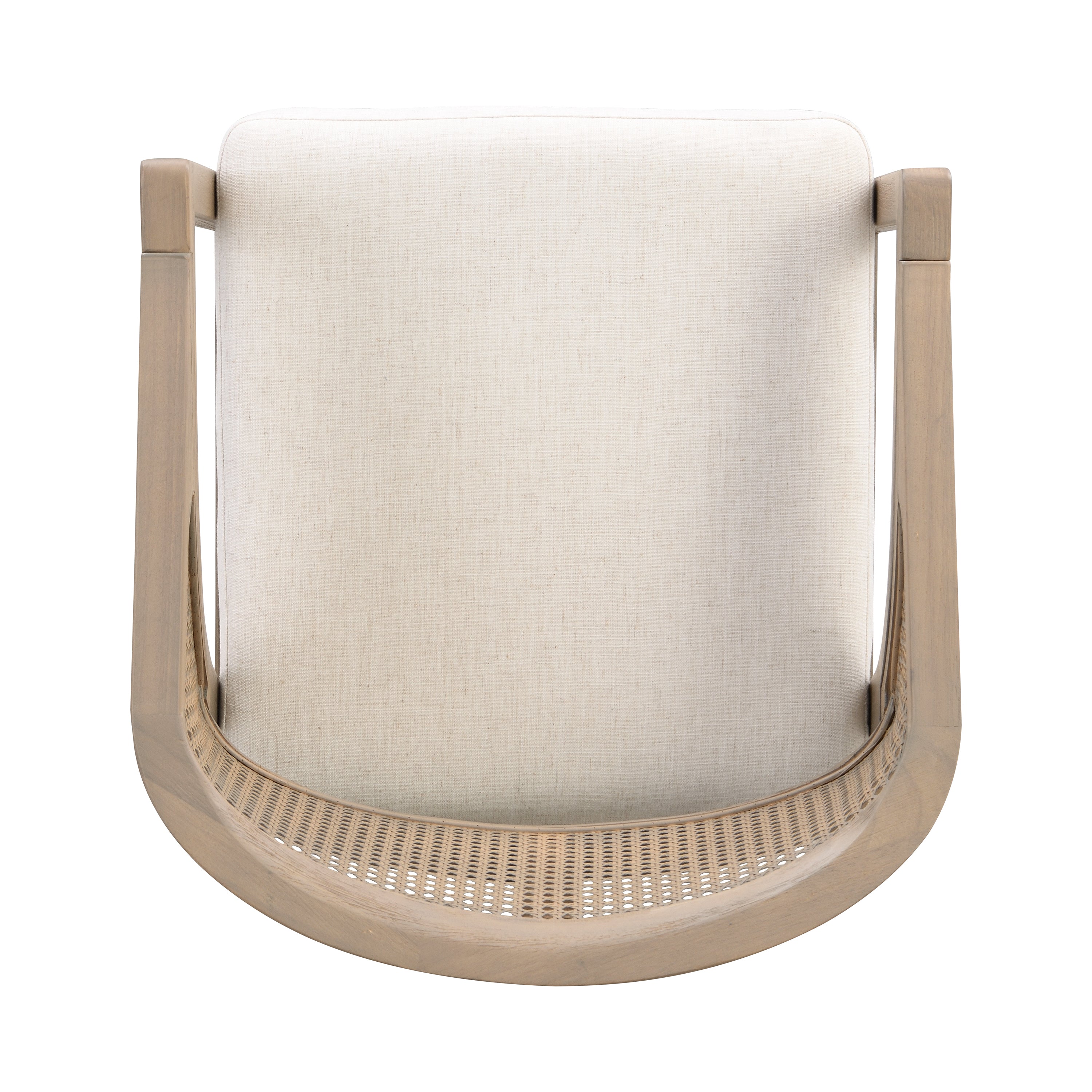 Wooden Frame Counter Stool with Rattan Back - Set of 2