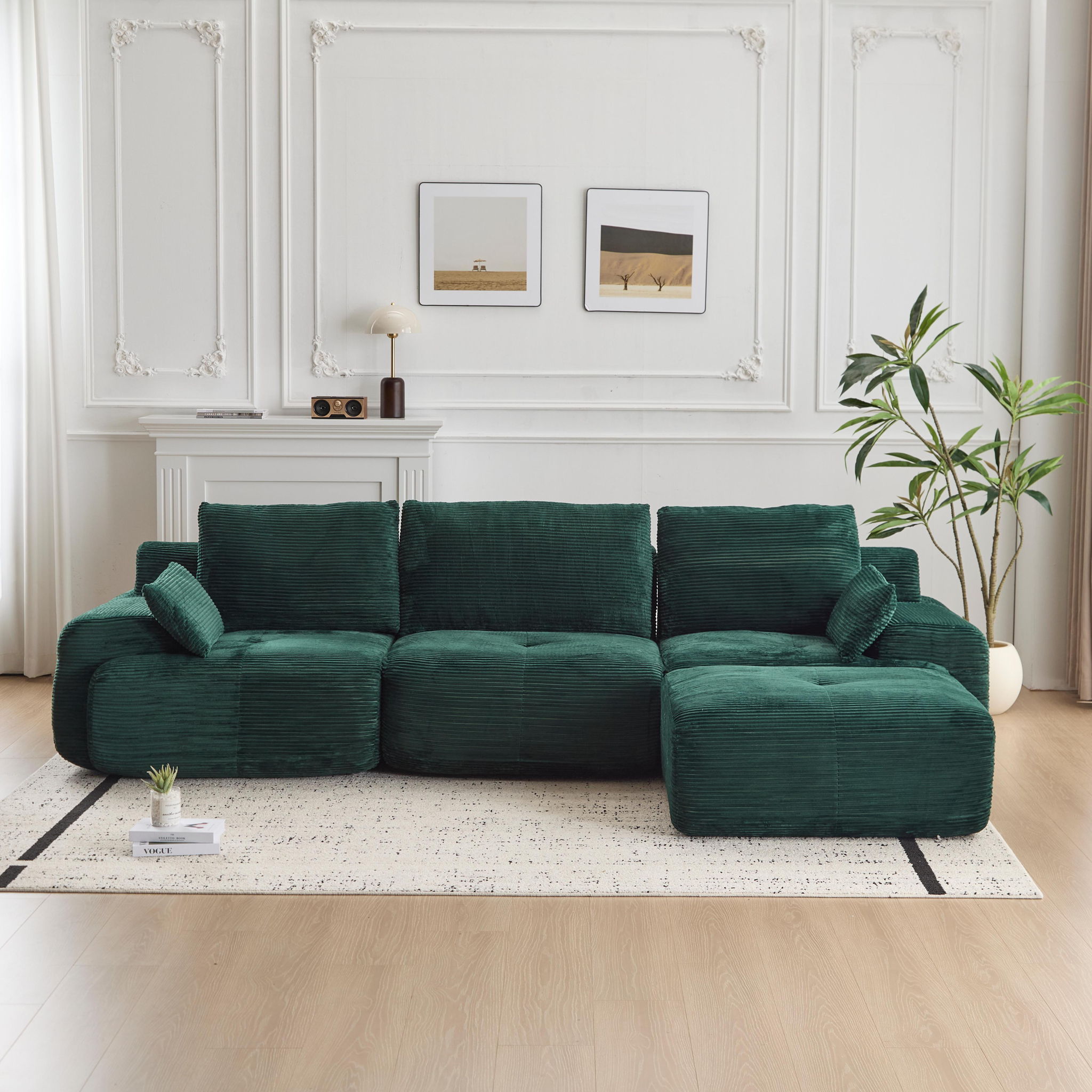 Compressed Sofa, Large Sectional Couches For Living Room, - Green