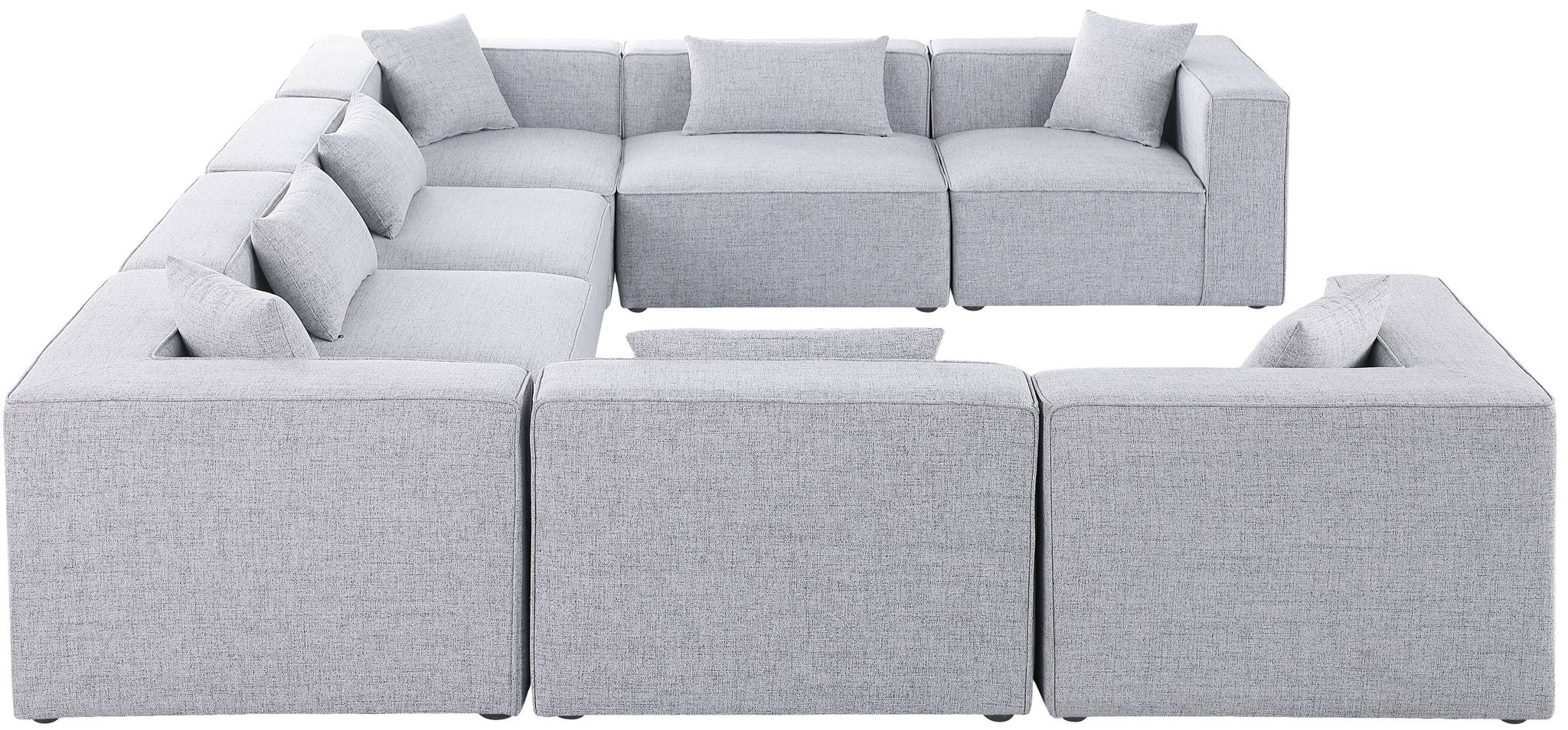 Cube - Linen 8 Piece Modular Sectional