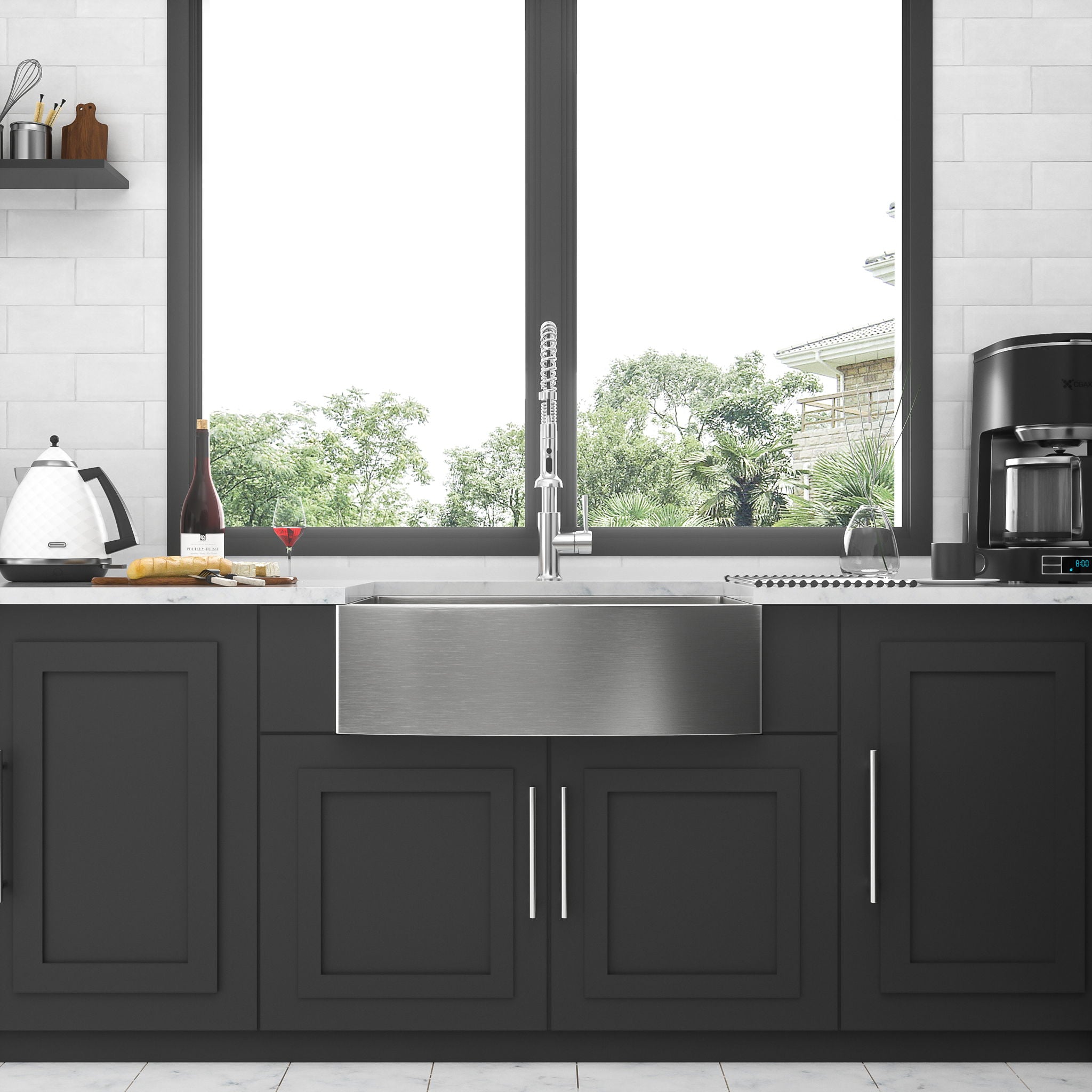 Farmhouse Kitchen Sink Stainless Steel Apron Front