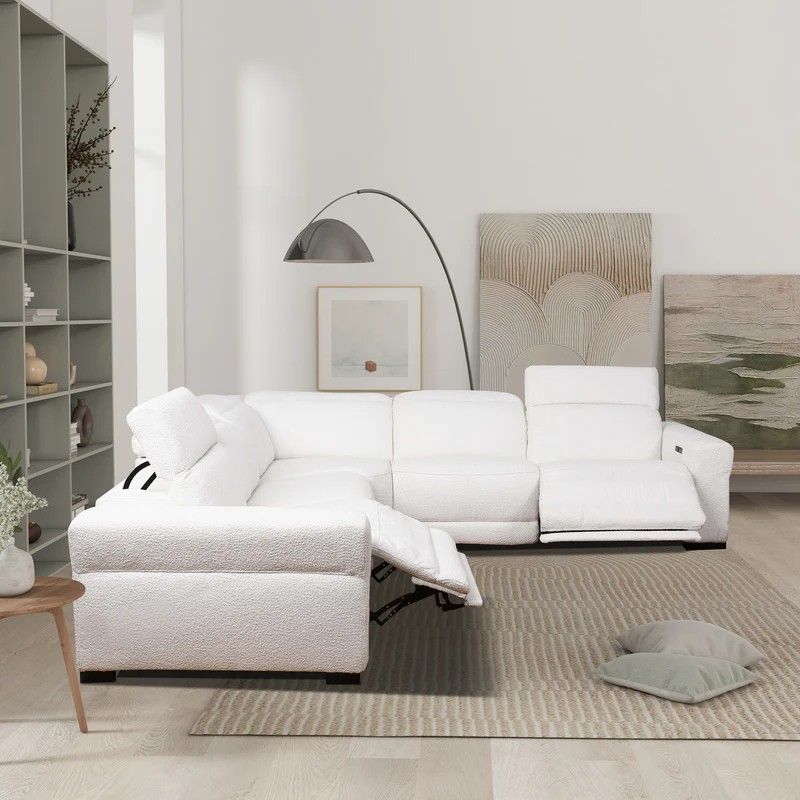 Yohan - Reclining Sectional Sofa - White