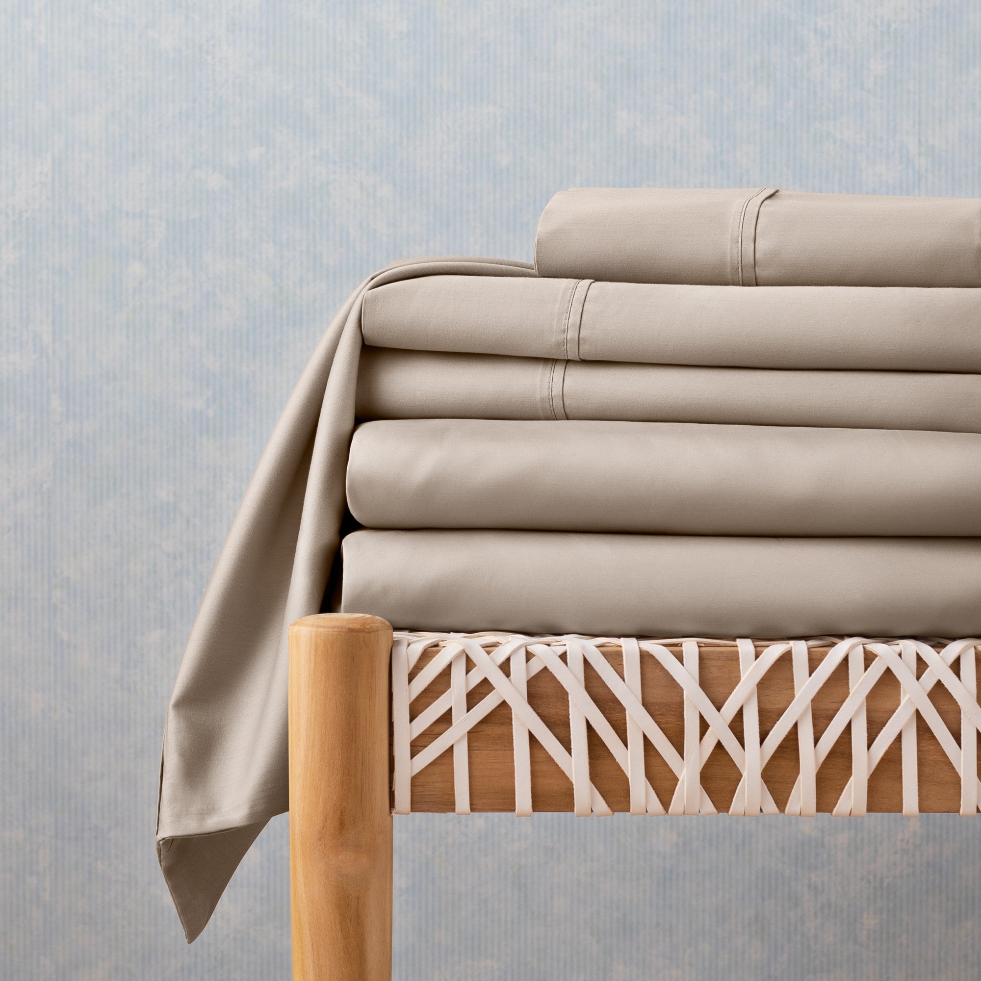 Linenspa 600TC Cotton Blend Queen Pillowcase Set - Sand