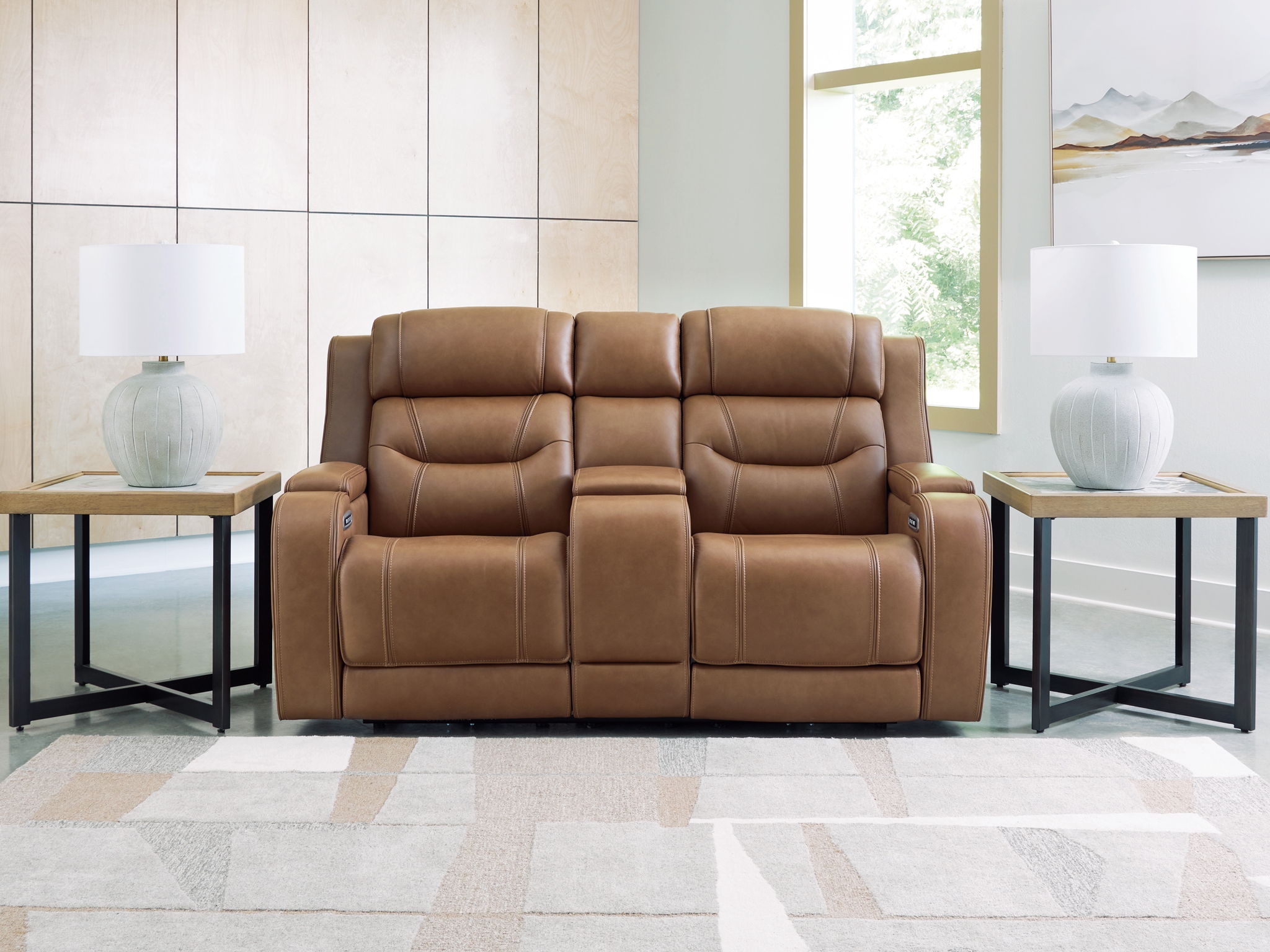Knightington - Power Reclining Loveseat With Audio Seating - Best Buy Furniture