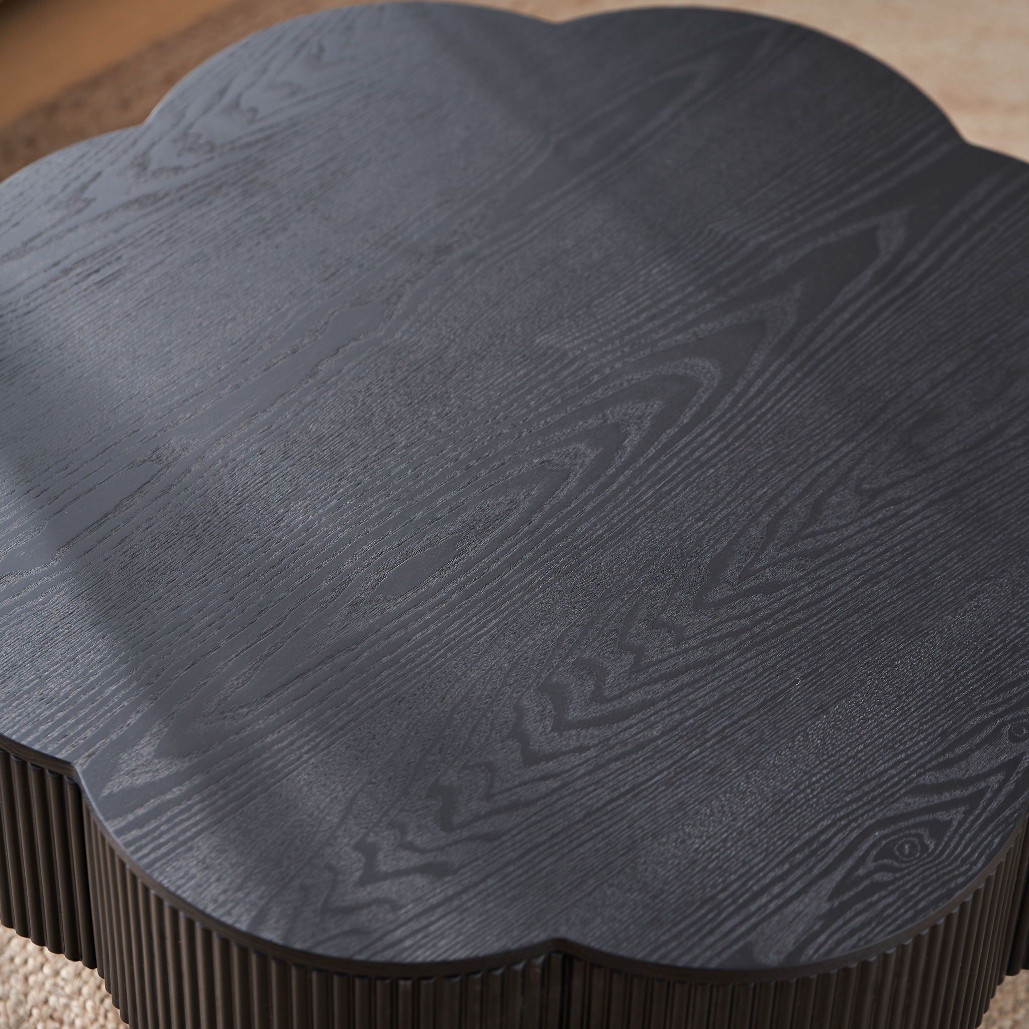 Modern Plum Blossom Shaped Coffee Table With Storage