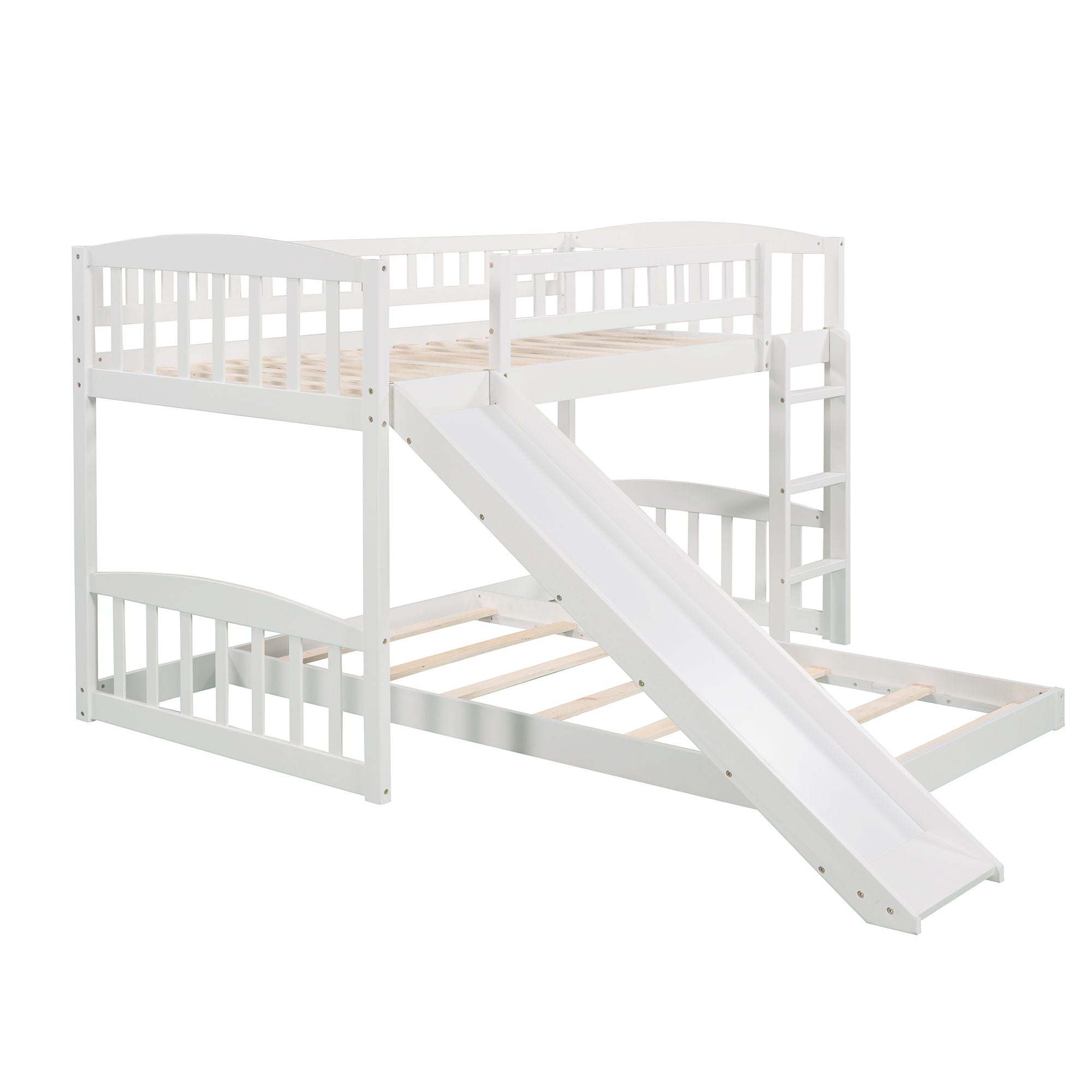 Functional Bunk Bed With Convertible Ladder And Slide