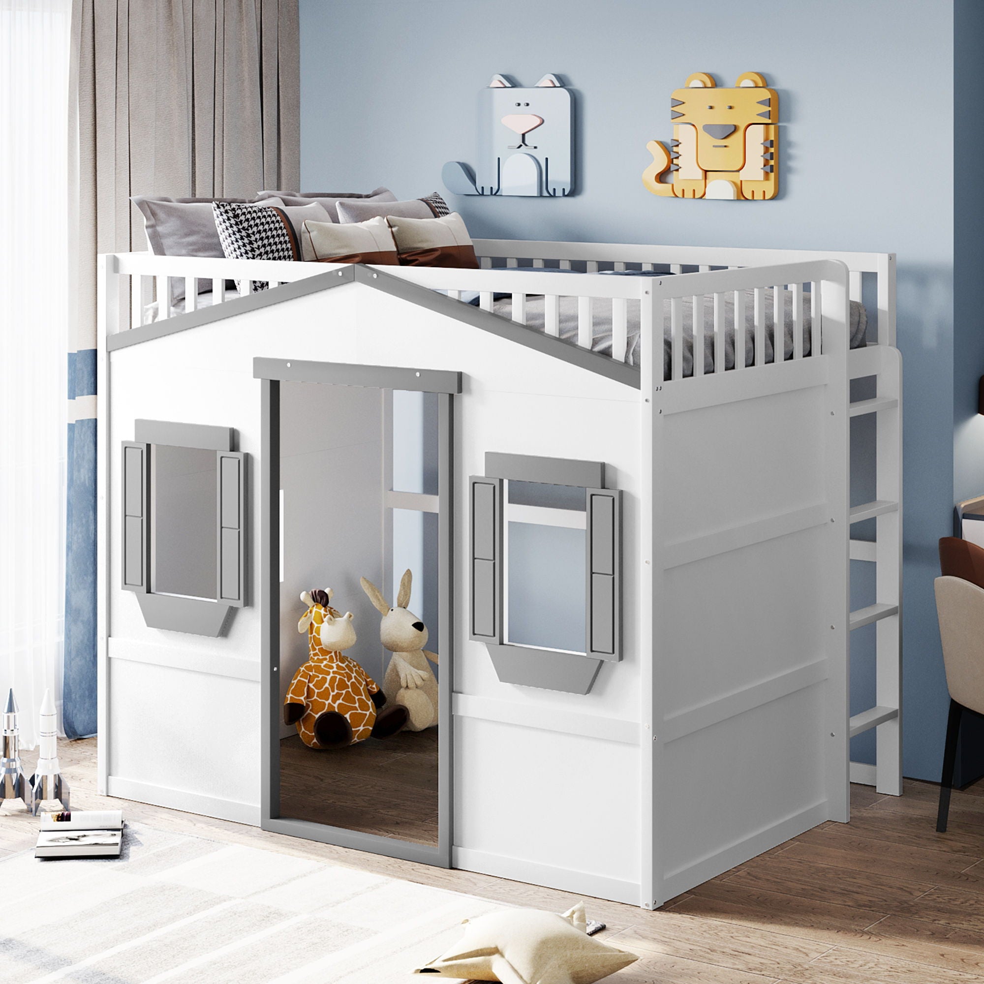 Elegant House Loft Bed With Ladder