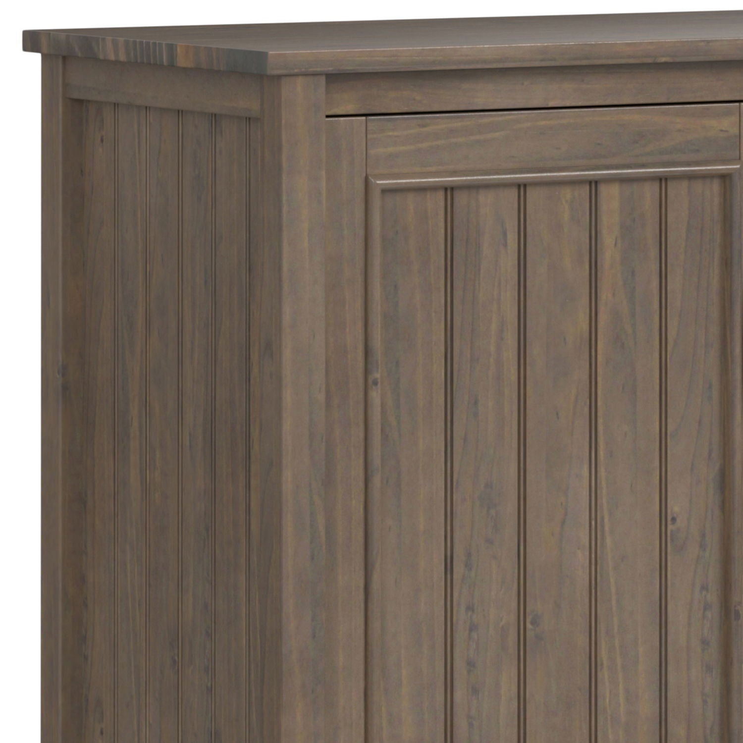 Lev - Wide Storage Cabinet - Smoky Brown - Best Buy Furniture
