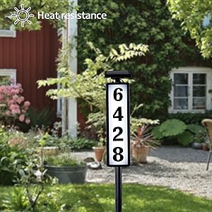 Solar Lighted House Address Sign – LED Illuminated Outdoor Plaque with Ground Stake for Yard, Garden & Home