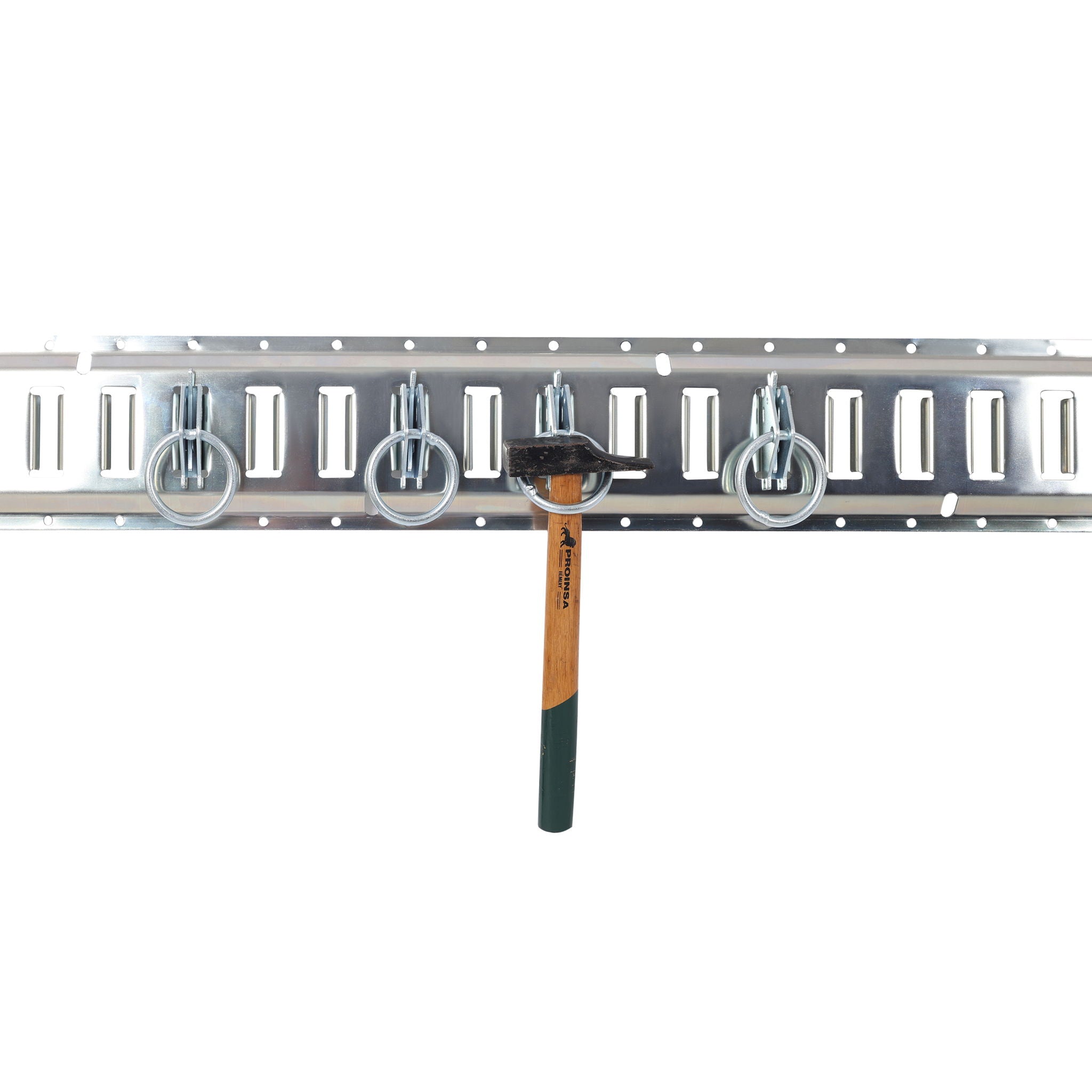 Universal E Track Tie-Down Rail Kit For Trucks, Vans, Garages - Silver