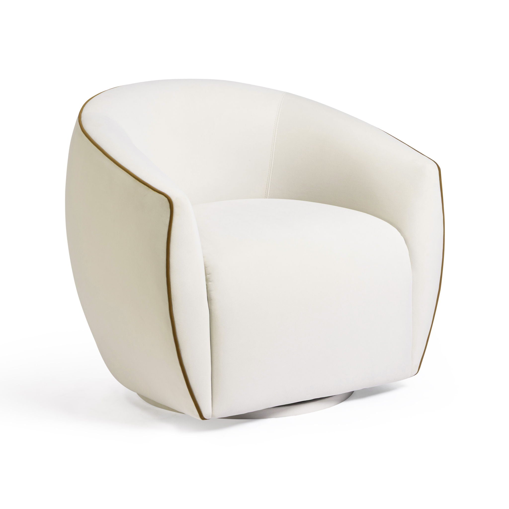 Jordan - Velvet Swivel Chair - Beige
