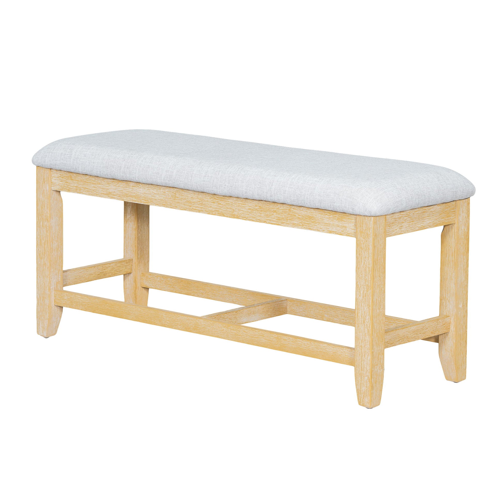 Topmax - 6 Piece Farmhouse Extendable Dining Table Set Trestle Kitchen Table Set With Removable Leaf And Upholstered Dining Chair And Bench For Dining Room - Best Buy Furniture