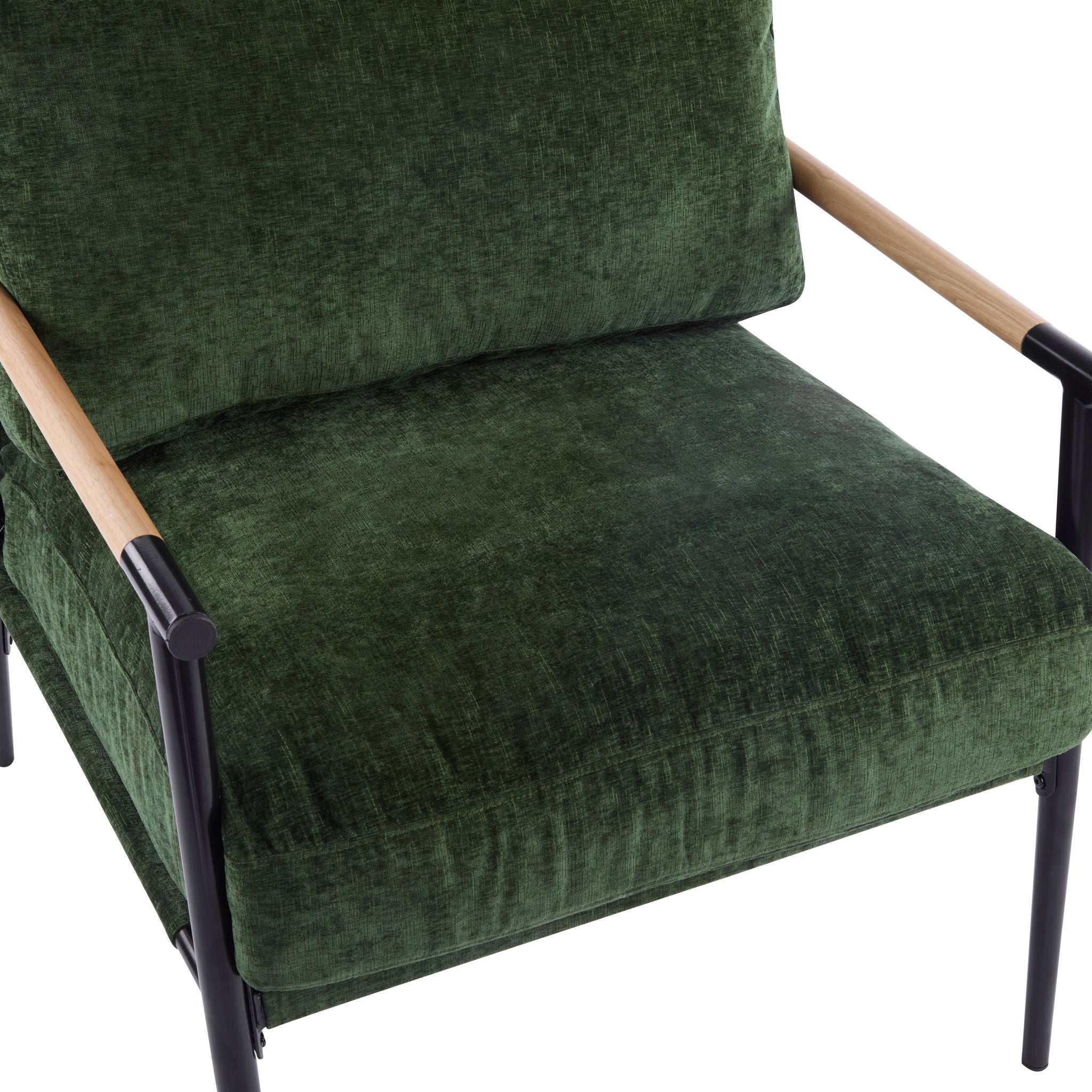 Modern Accent Chair With Plush Cushions, Cozy Seating