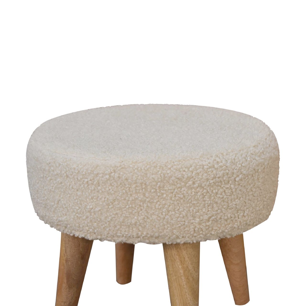 Petite Footstool - Cream / Brown - Best Buy Furniture