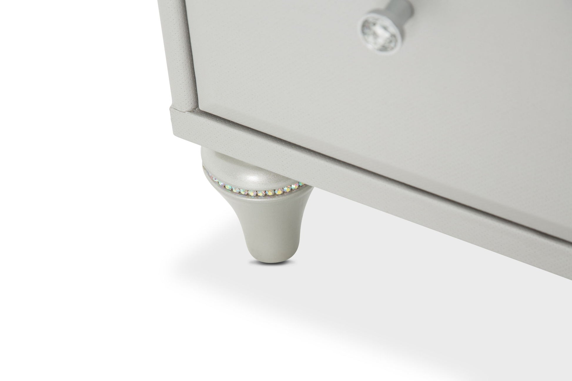 Melrose Plaza - Upholstered 5-Drawer Chest - Dove - Best Buy Furniture