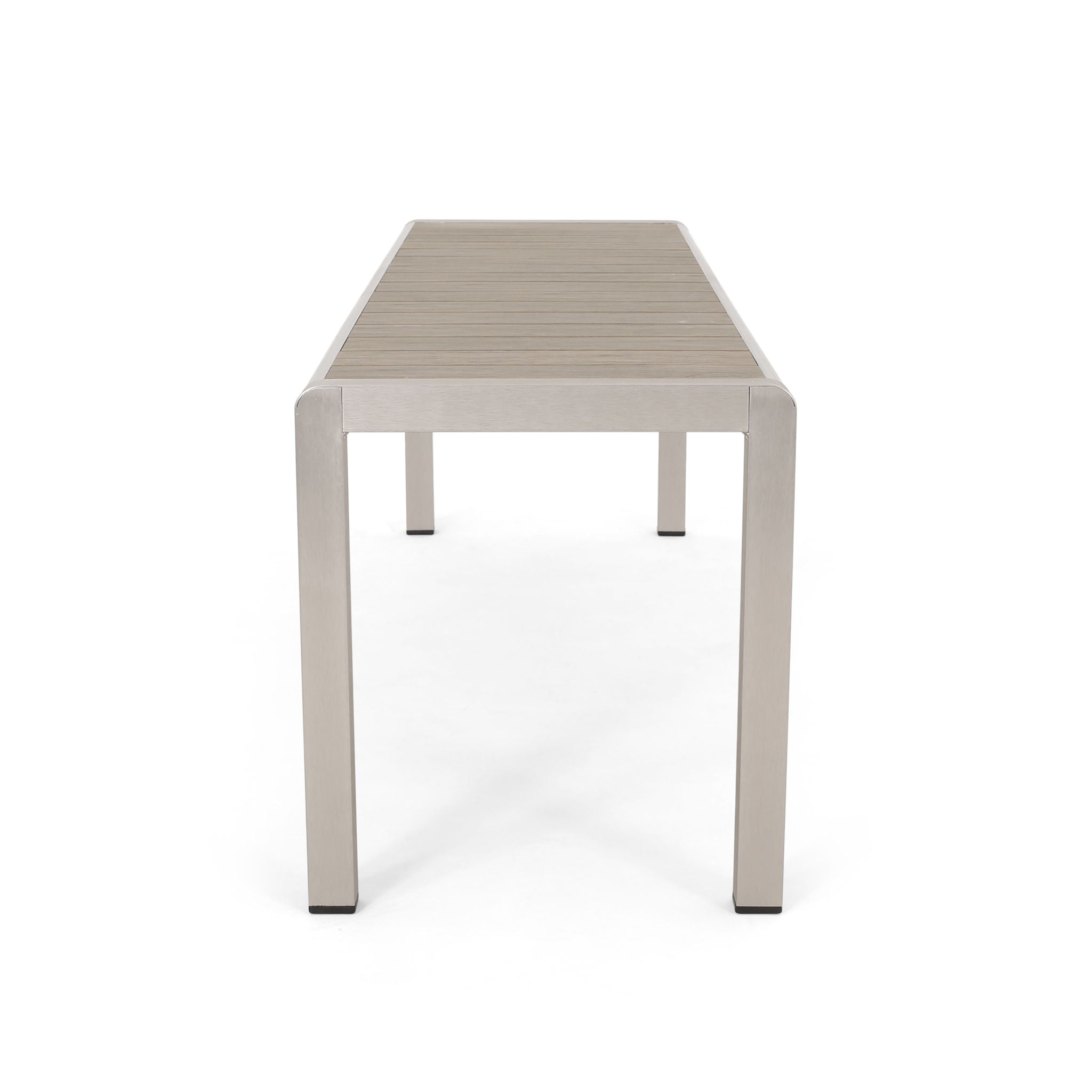 Outdoor Modern Aluminum Dining Bench, Durable And Elegant Design