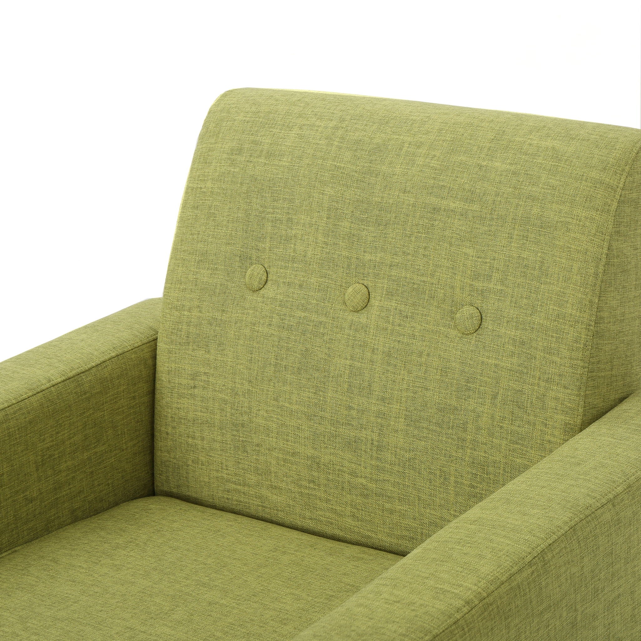 Nebulize - Upholstered Fabric Club Chair With Button Tufted And Square Off Arm And Back