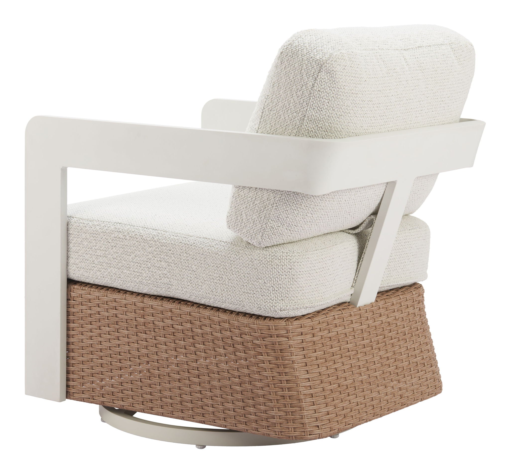Gelo - Outdoor Swivel Chair - White & Brown