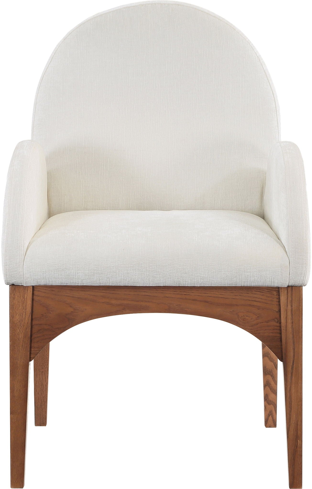 Waldorf - Chenille Dining Arm Chair With Brown Legs - Best Buy Furniture