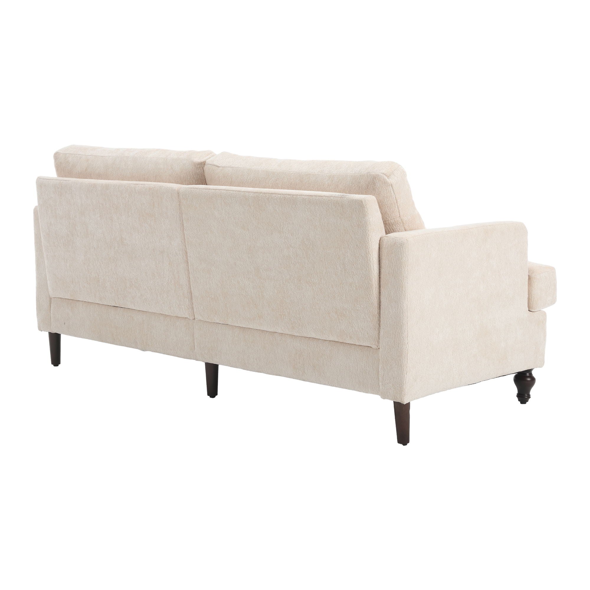 Mid Century Modern Chenille Fabric Loveseat Sofa, 2 Seat Upholstered Couch