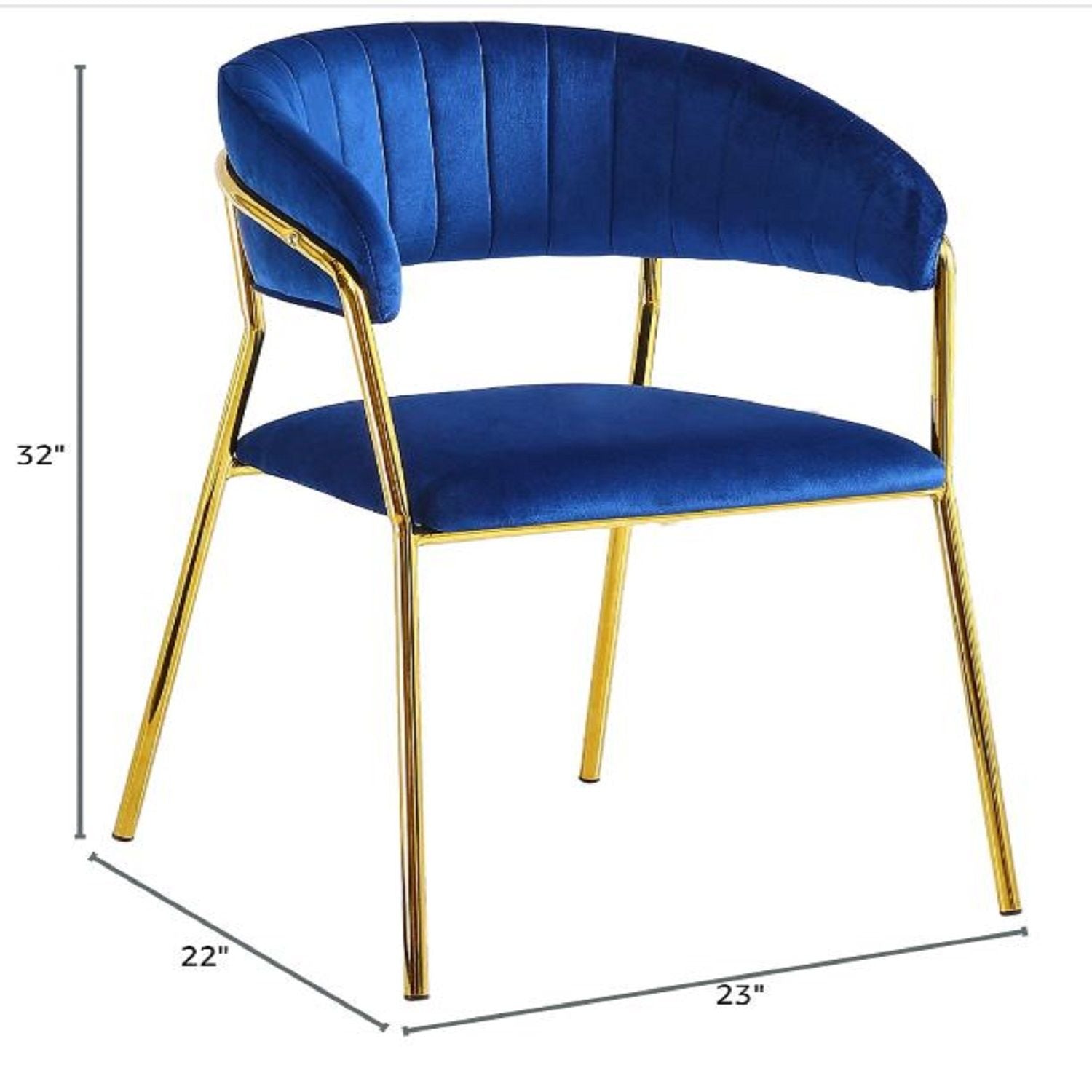 Accent Armchair For Home (Set of 2) - Blue