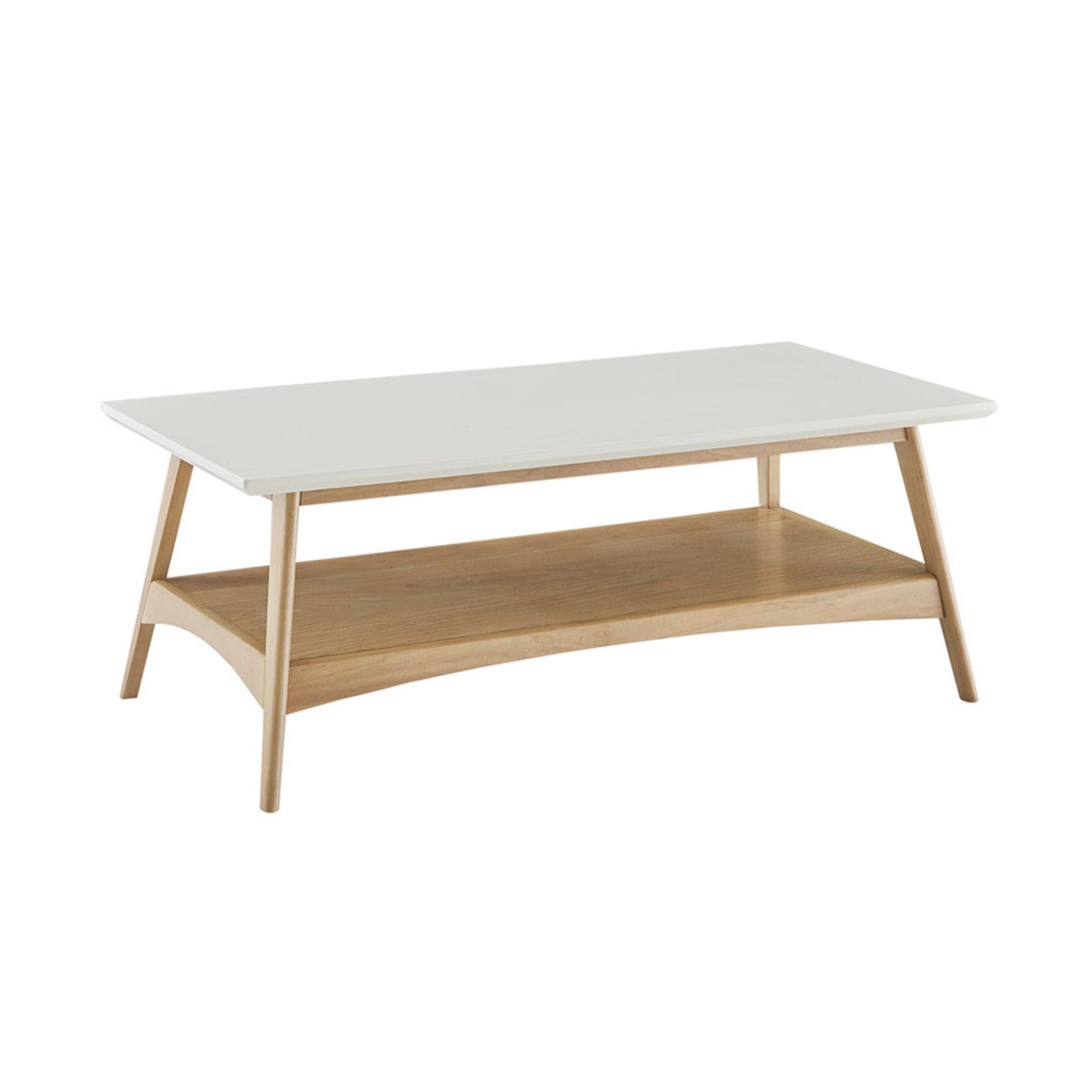 Mid-Century Modern Table With Lower Shelf