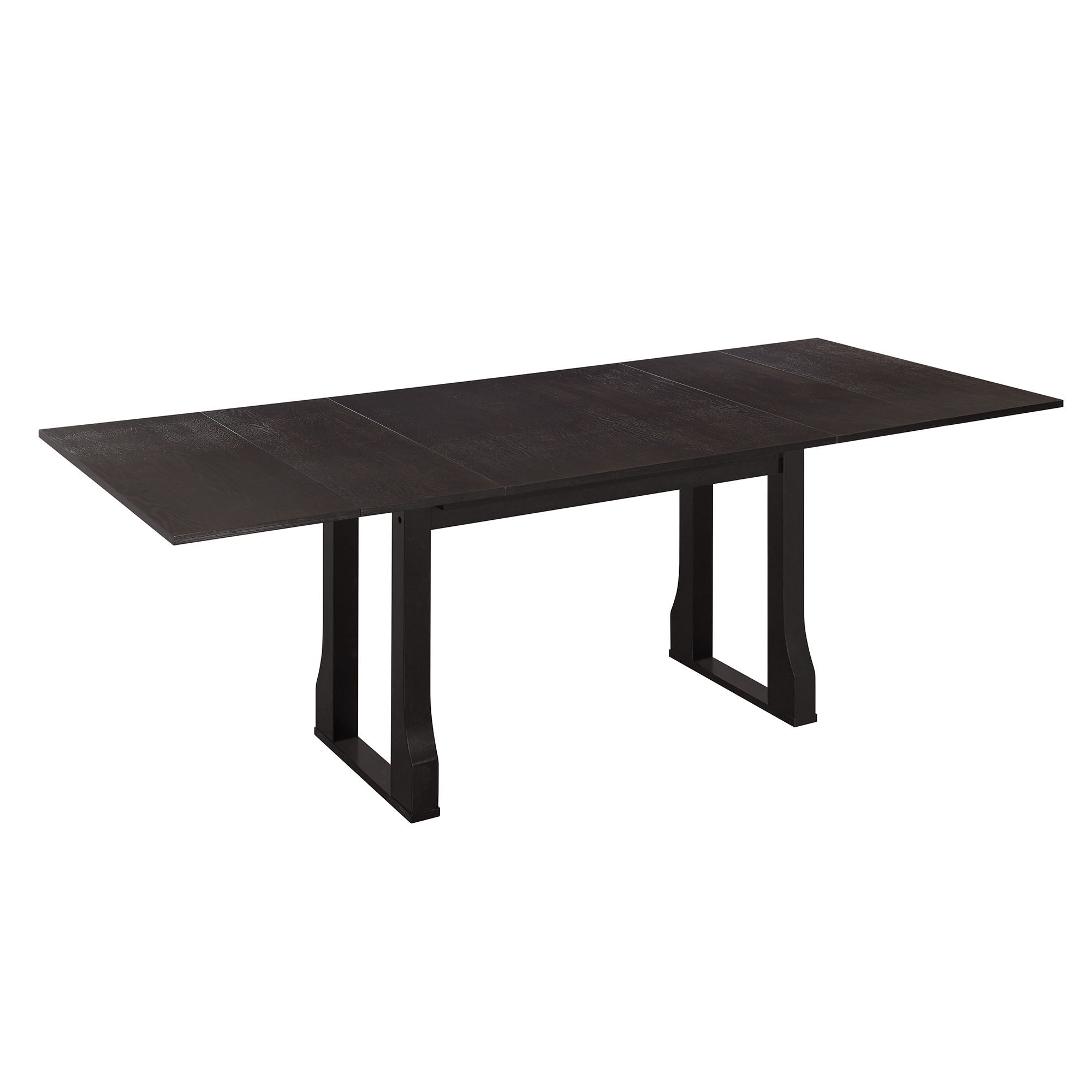 6 Piece Extendable Dining Table Set With 4 Wicker Back Upholstered Dining Chairs And Long Bench, 2 Removable Leaf