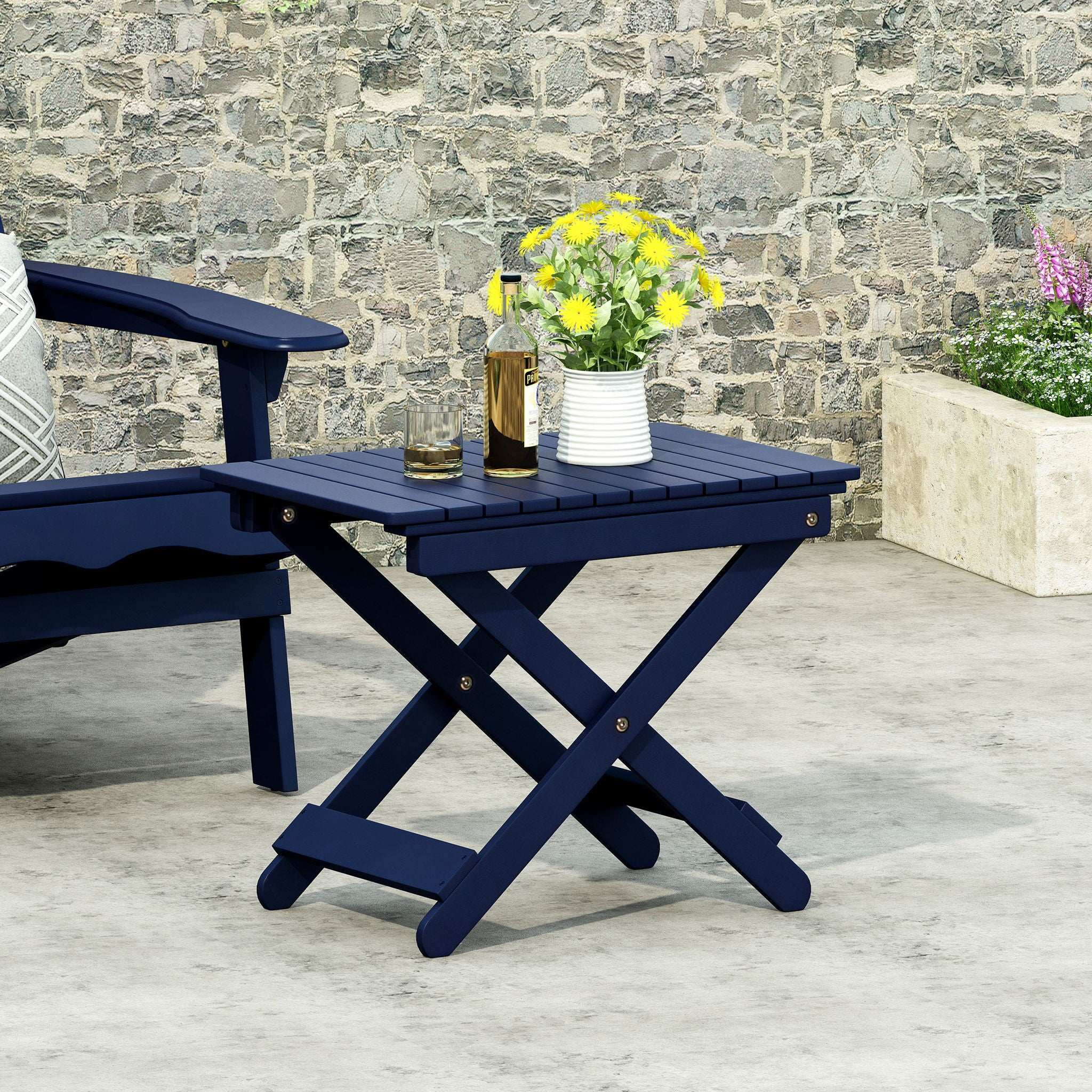 Outdoor Folding Wooden Side Table - Best Buy Furniture