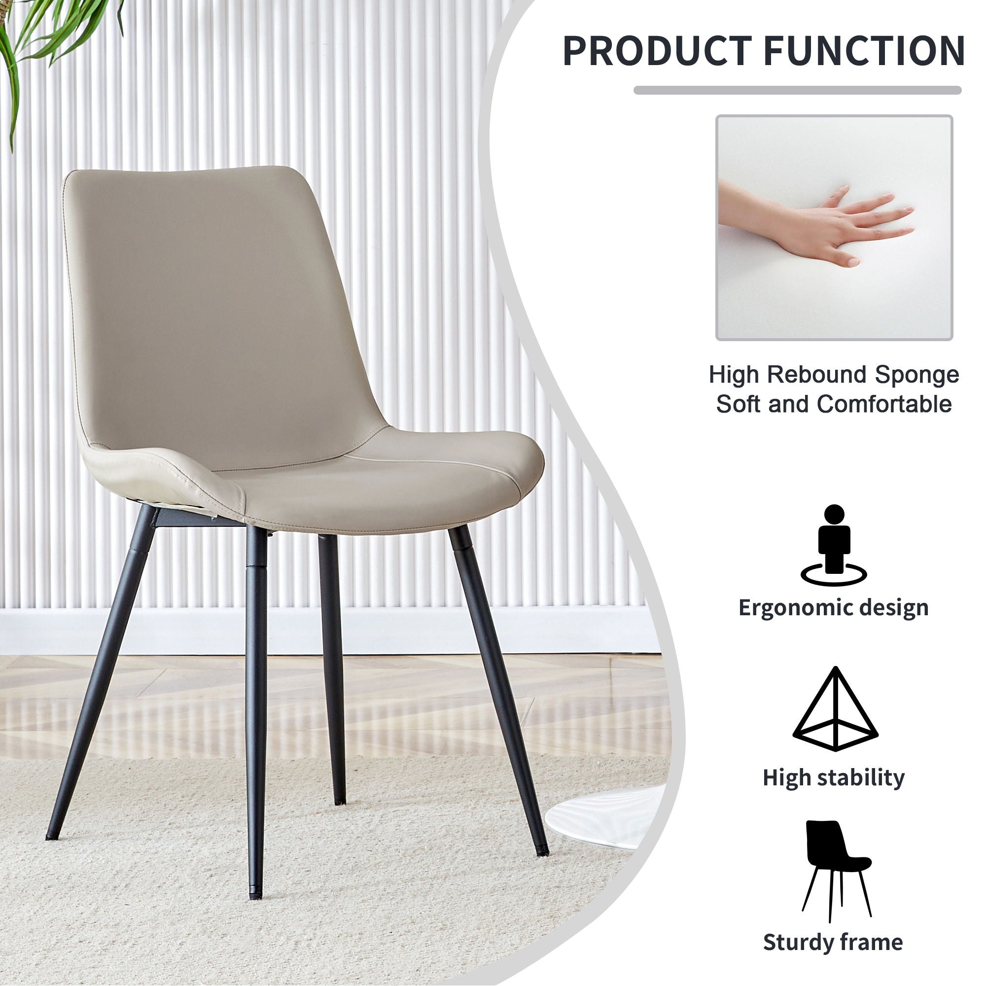 Modern Medieval Style Restaurant Cushioned Chairs With Suede Backrests