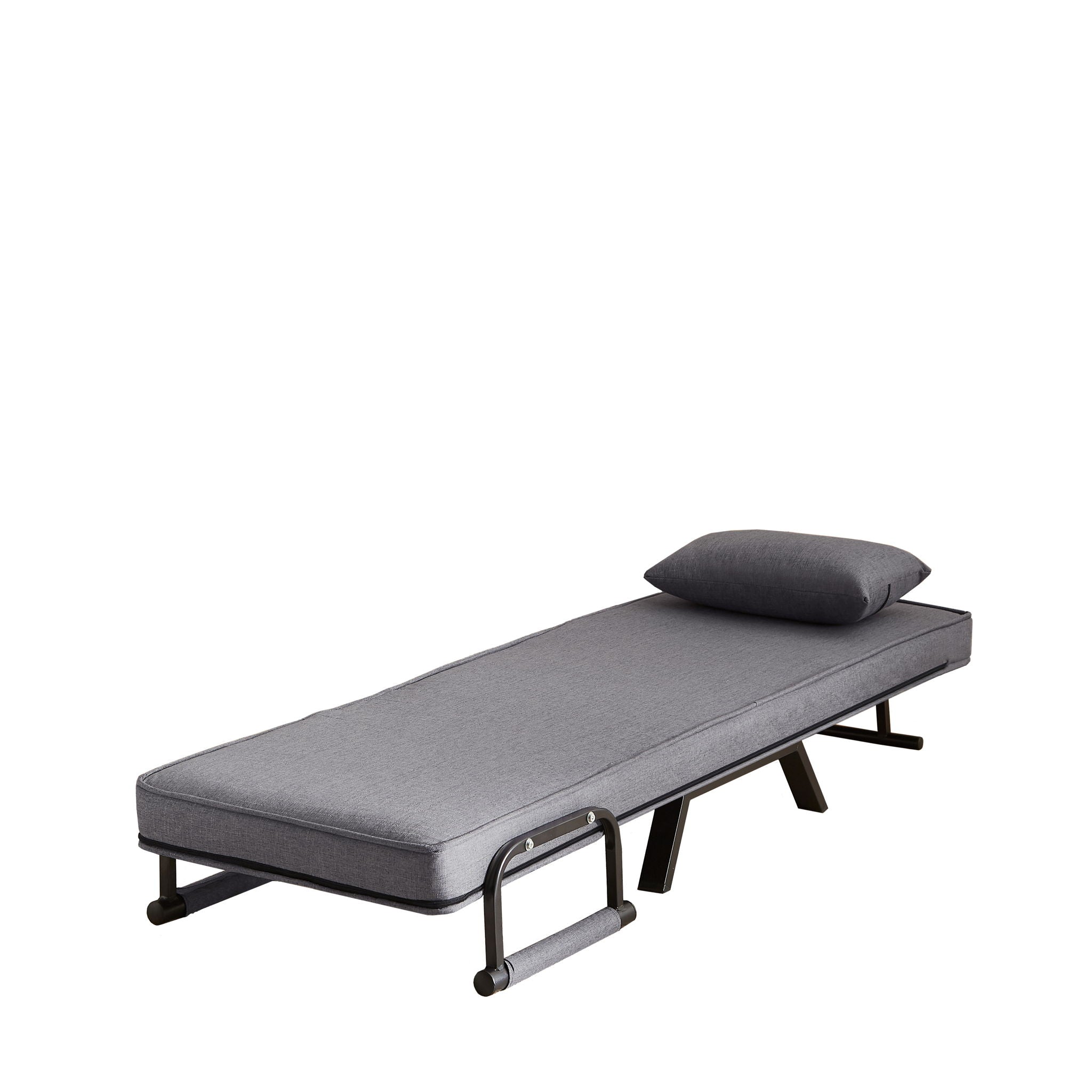 Convertible 5 In 1 Folding Chair Bed With Adjustable Backrest & Pillow Linen