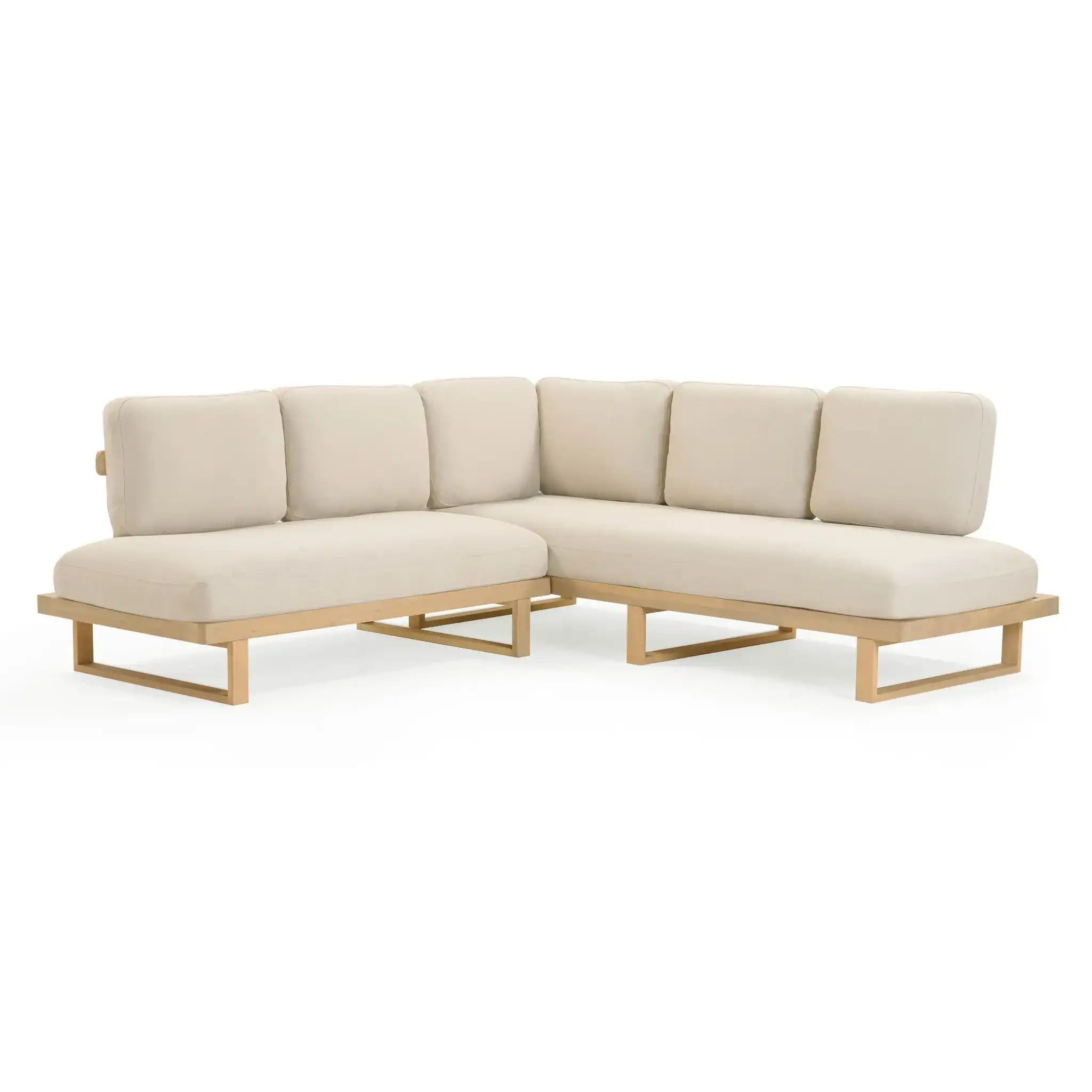 Evan - Outdoor L-Sectional - Cream