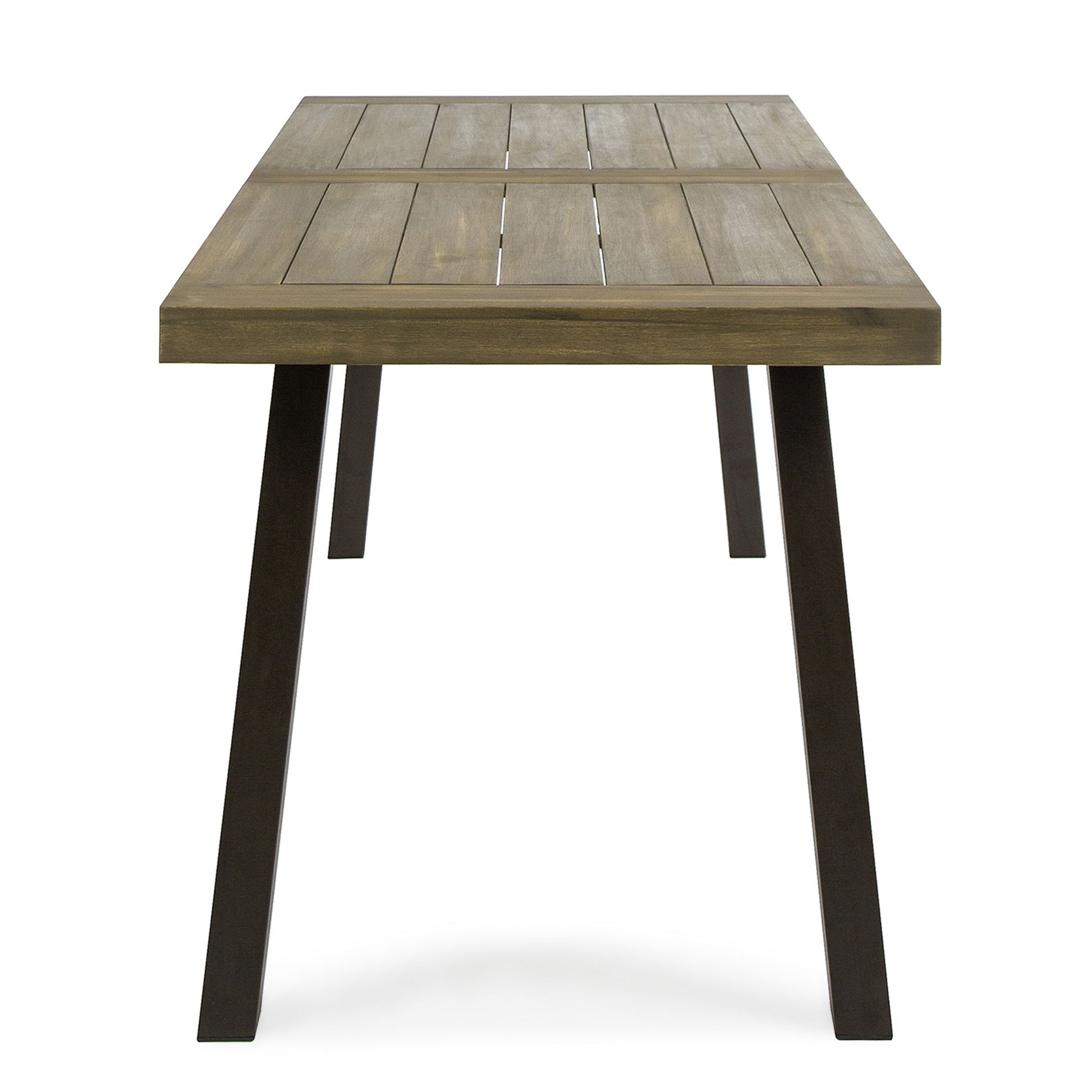 Acacia Wood Dining Table With Slat Design - Best Buy Furniture
