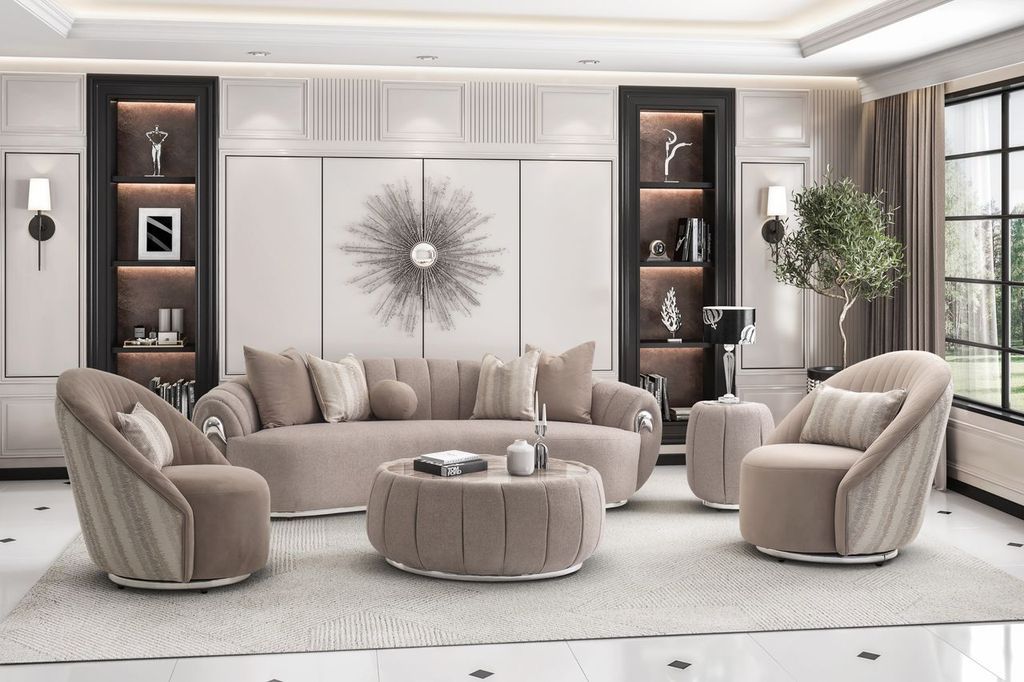 Lucca - Swivel Chair - Silver