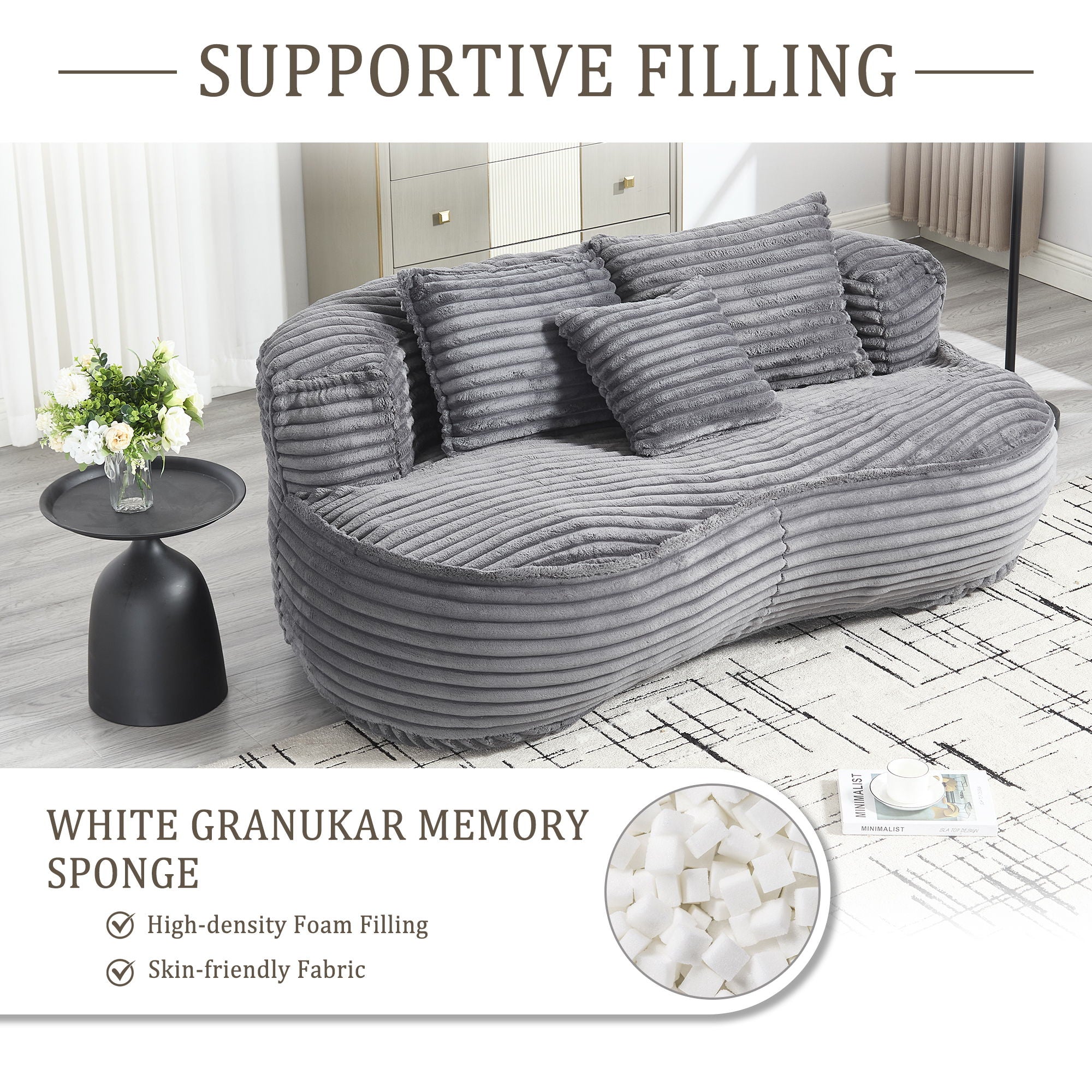 Bean Bag, Lazy Sofa Comfort Lounger High Back Chair