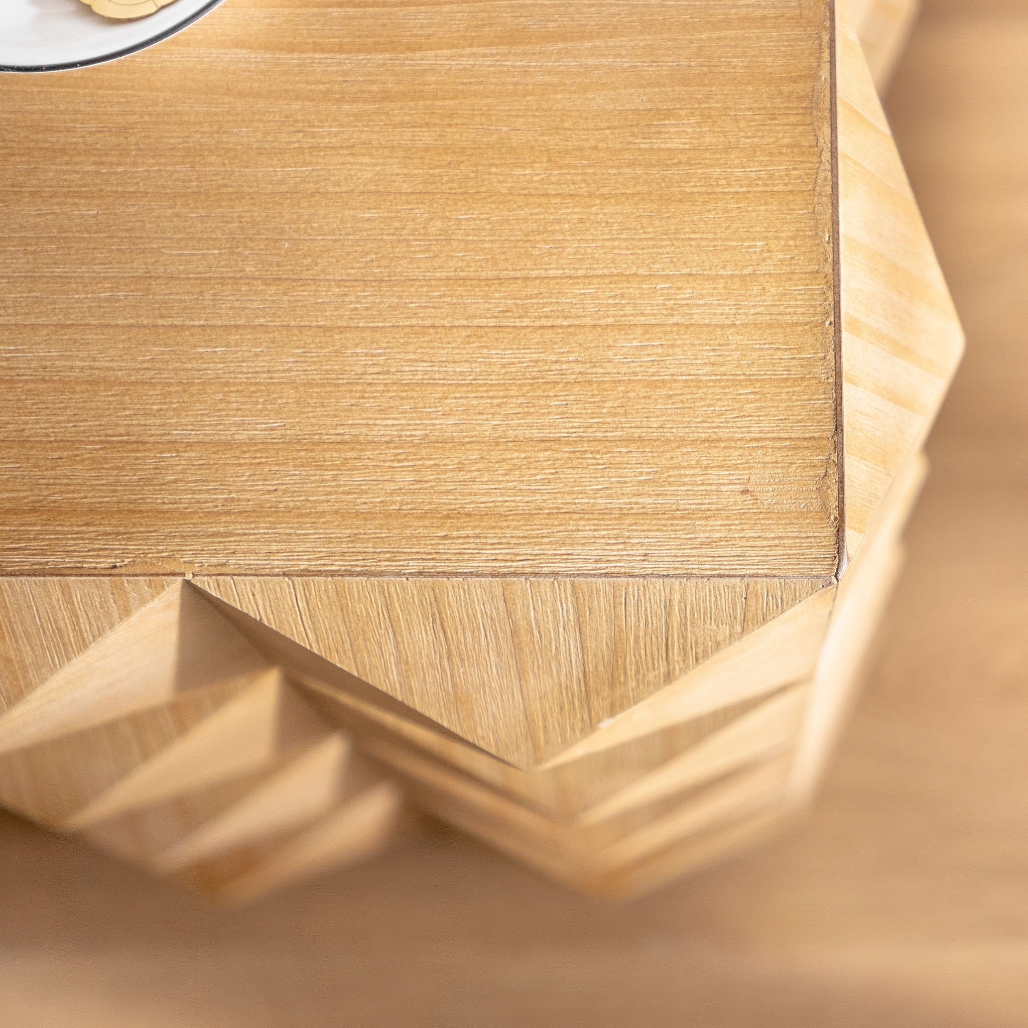 Side Table With 3D Embossed Pattern Design