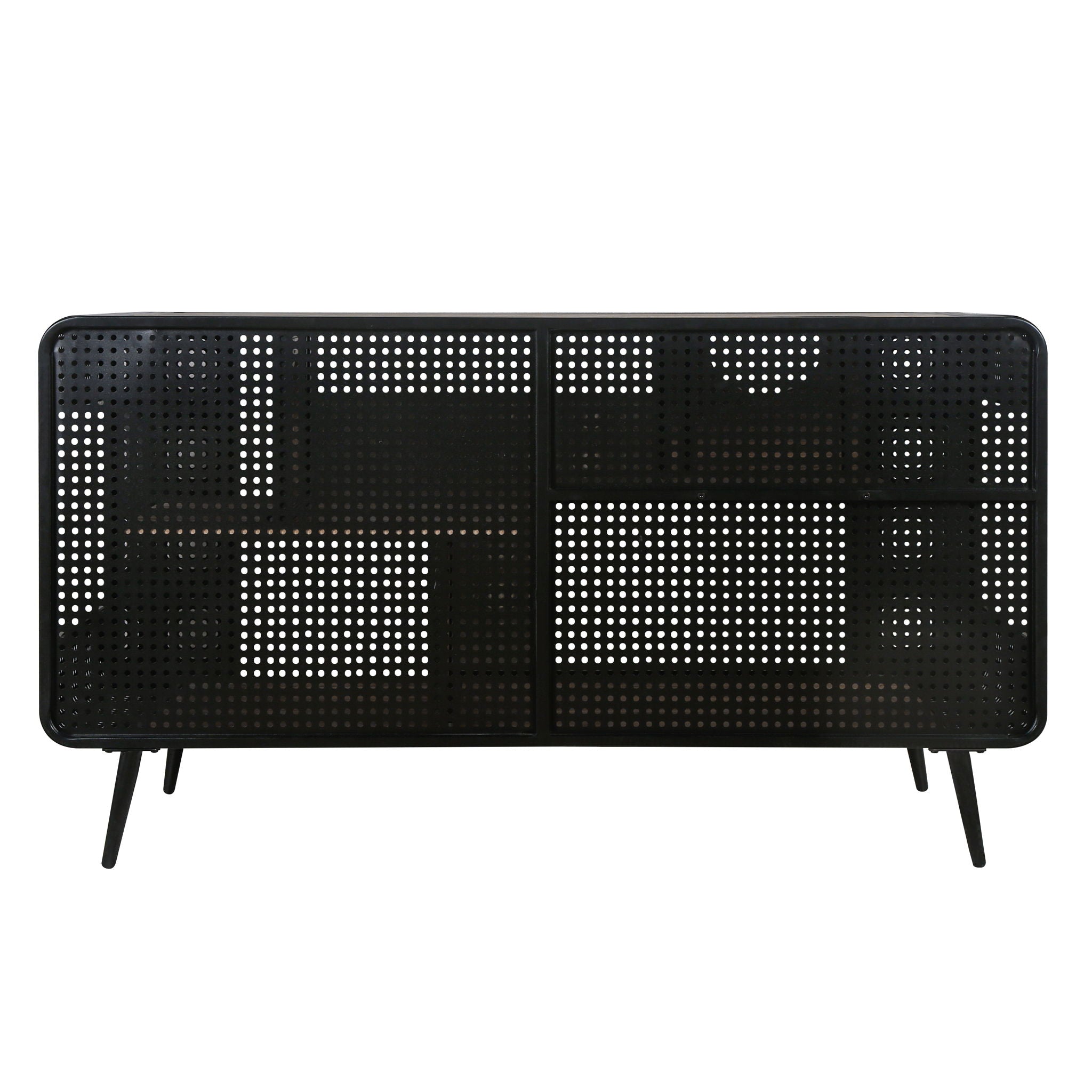 Modern Spacious Cat House With Tempered Glass And Iron Frame For Living Room - Black / Brown