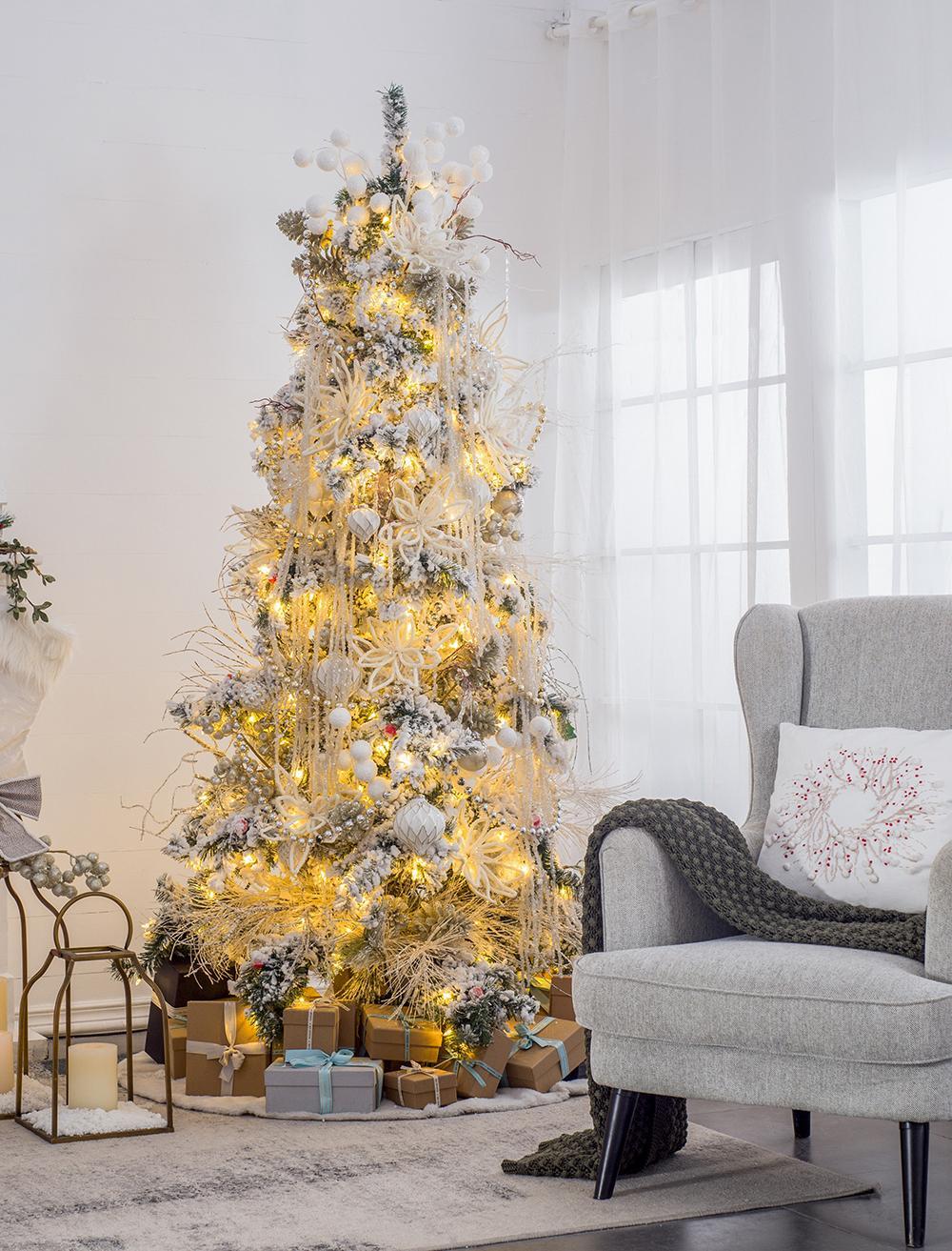 Glass Decorative Hanging Ball Christmas Tree Ornaments (Set of 12)